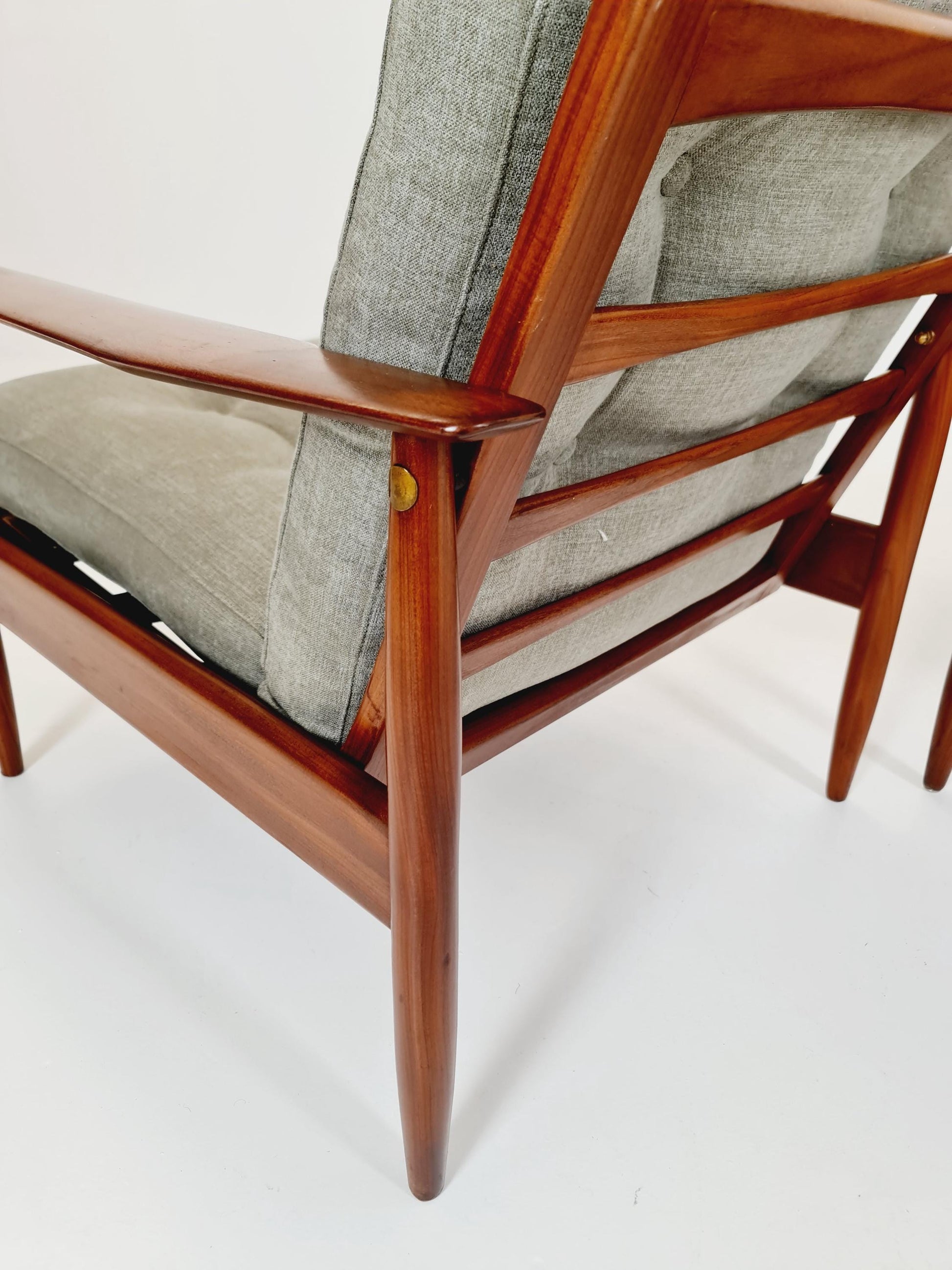 1 of 2 Mid century easy lounge chairs Denmark 1960s,