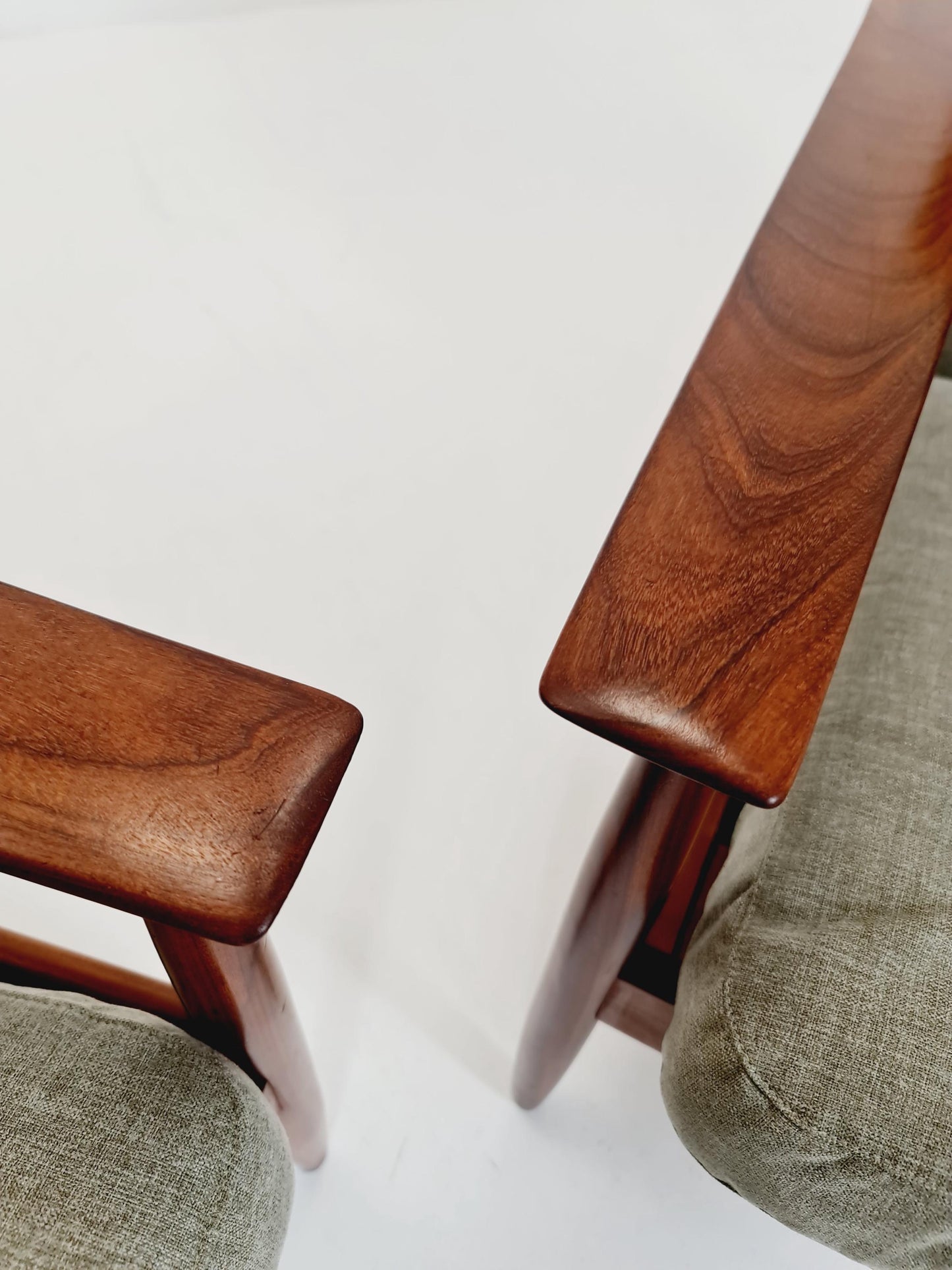 1 of 2 Mid century easy lounge chairs Denmark 1960s,