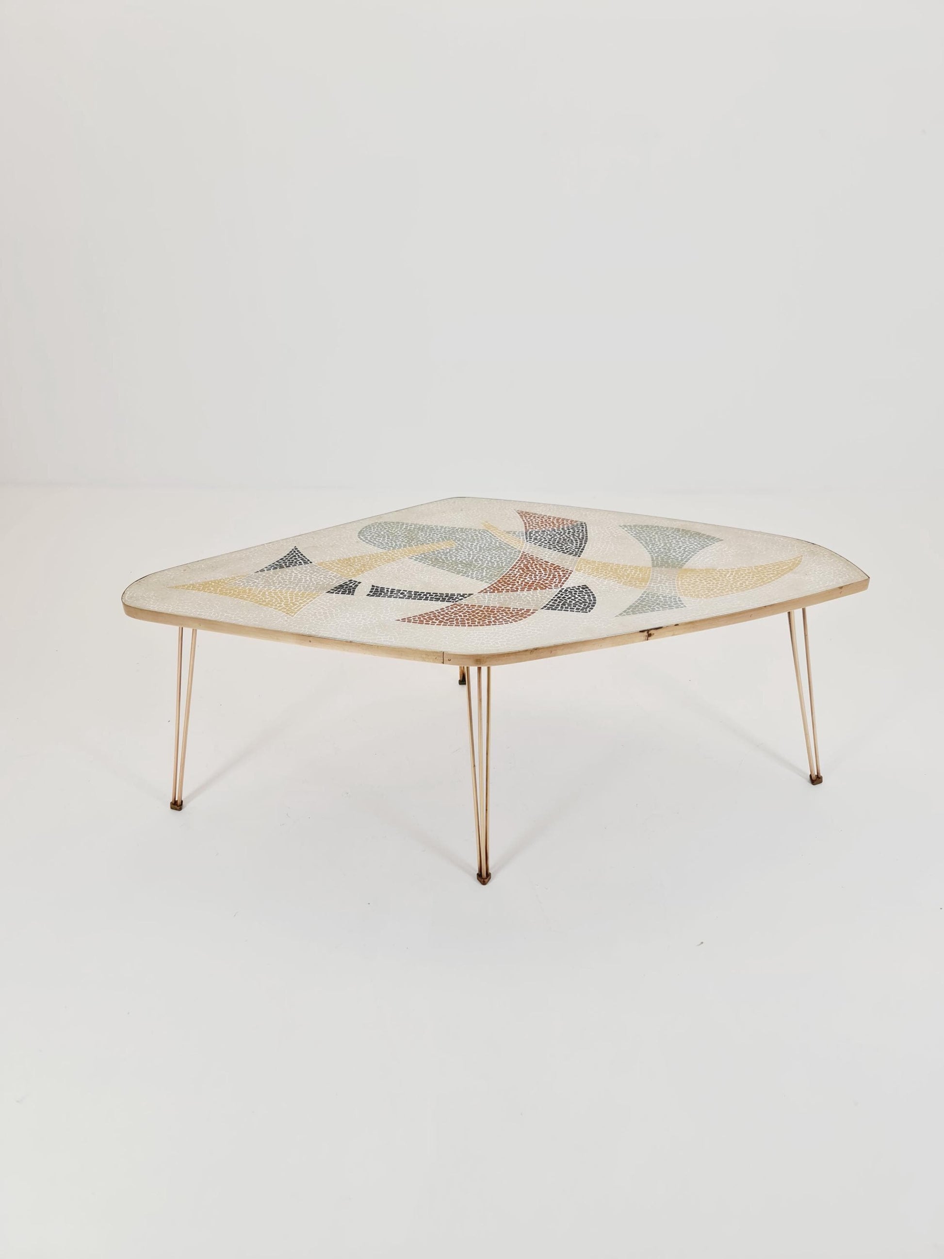Rare vintage mosaic coffee table from the 60s,