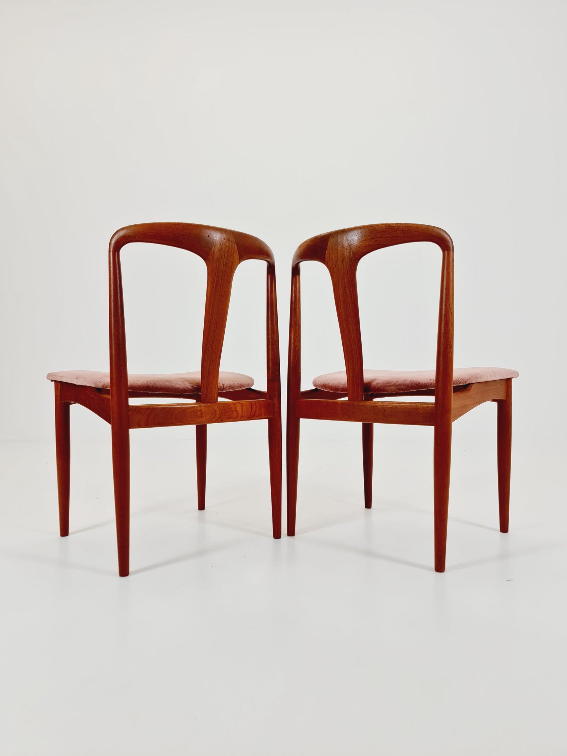 Vintage Danish teak dining chair by johannes Andersen for Uldum Mobelfabrik , 1960s set of 2,