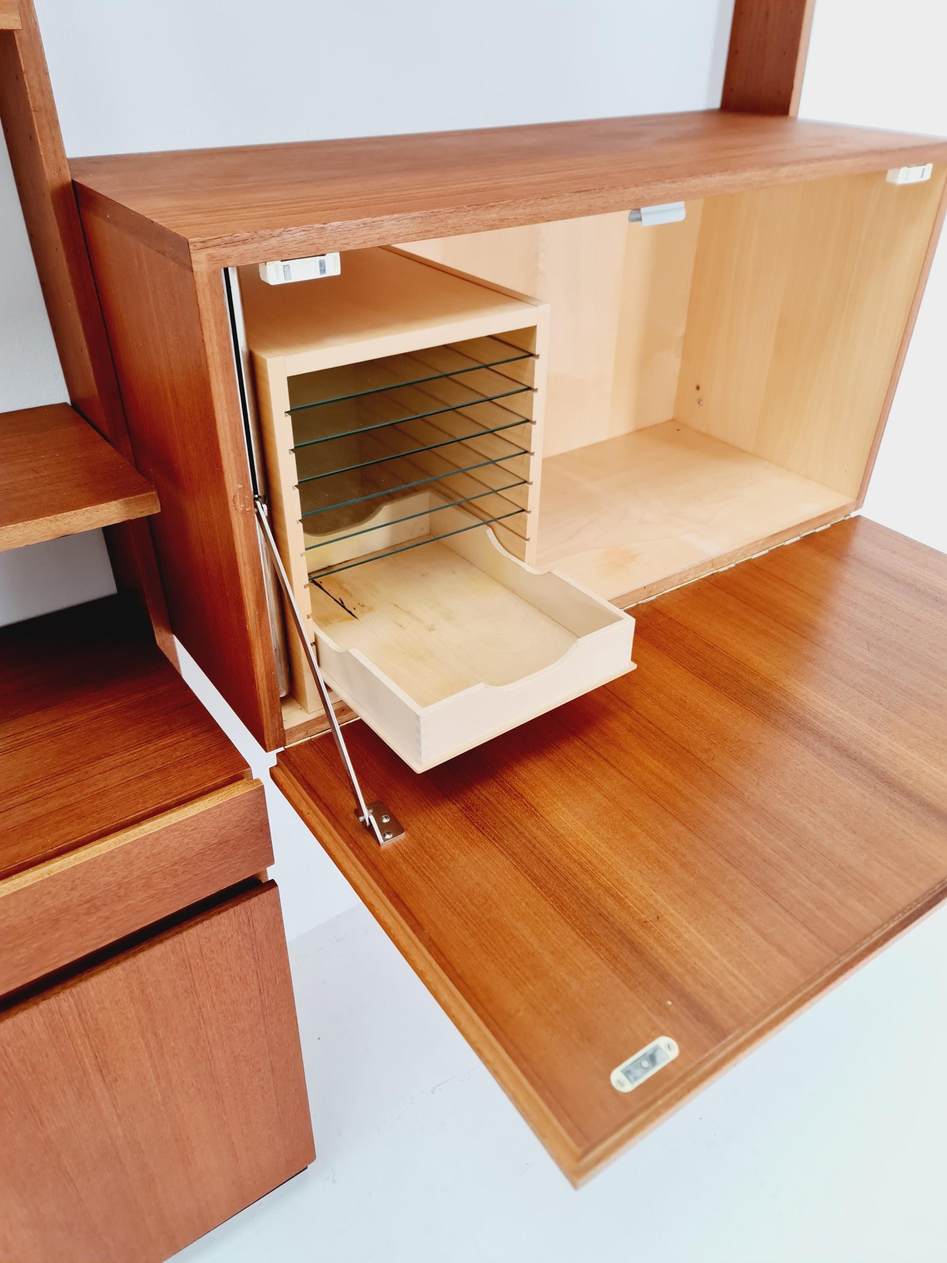 Rare German vintage bookshelf system By Dieter Wäckerlin For Behr 1955 s