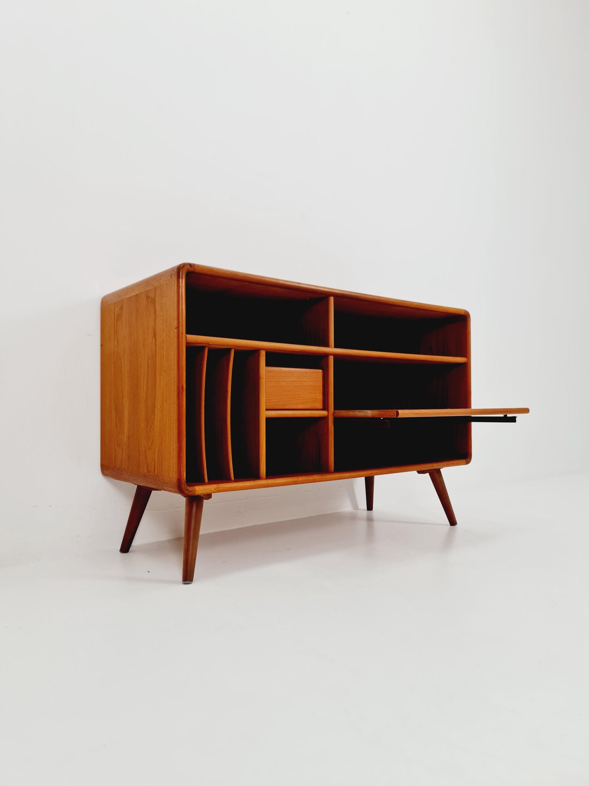 Mid century Solid Danish teak hallway cabinet, Record cabinet By Dyrlund 1960s