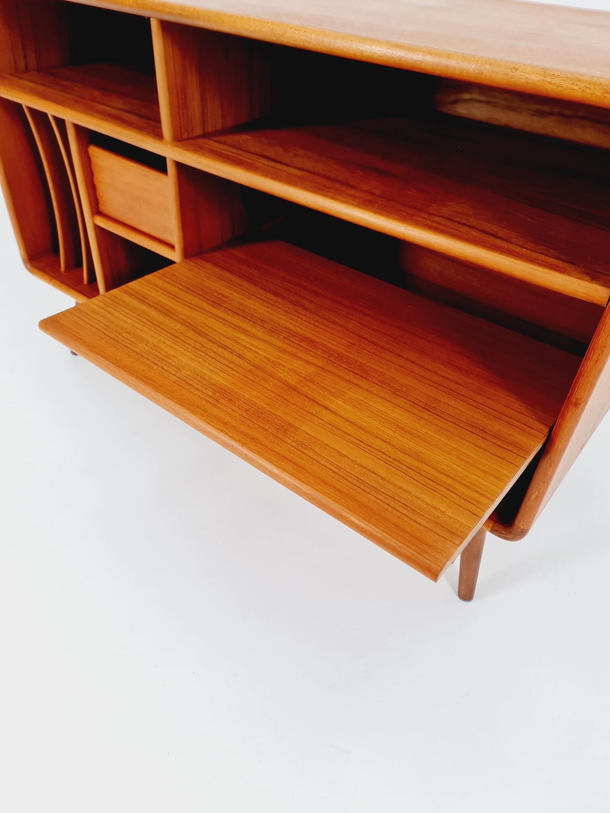 Mid century Solid Danish teak hallway cabinet, Record cabinet By Dyrlund 1960s