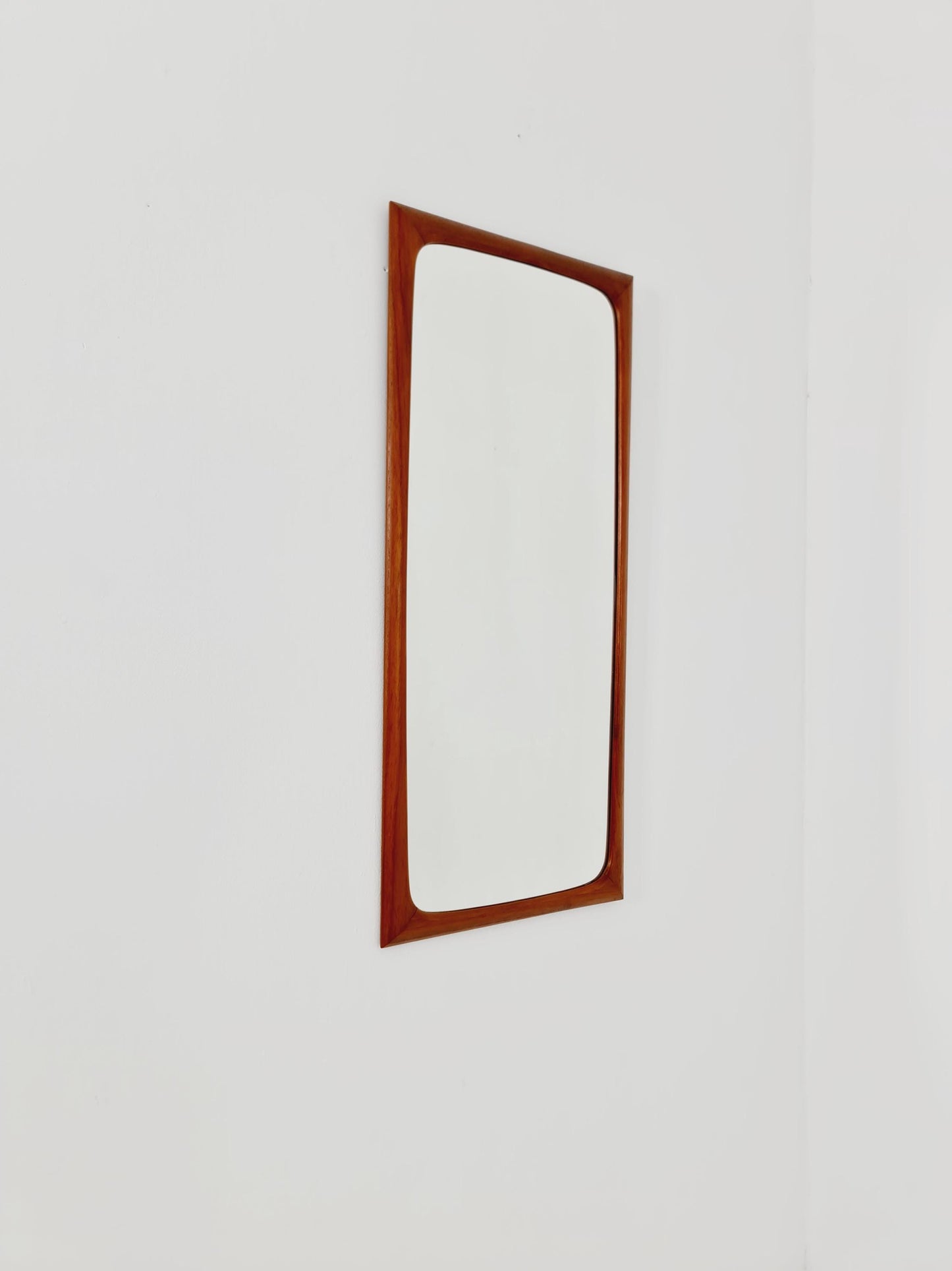 Teak Danish mid-century Modern wall-mounted mirror, 1960s