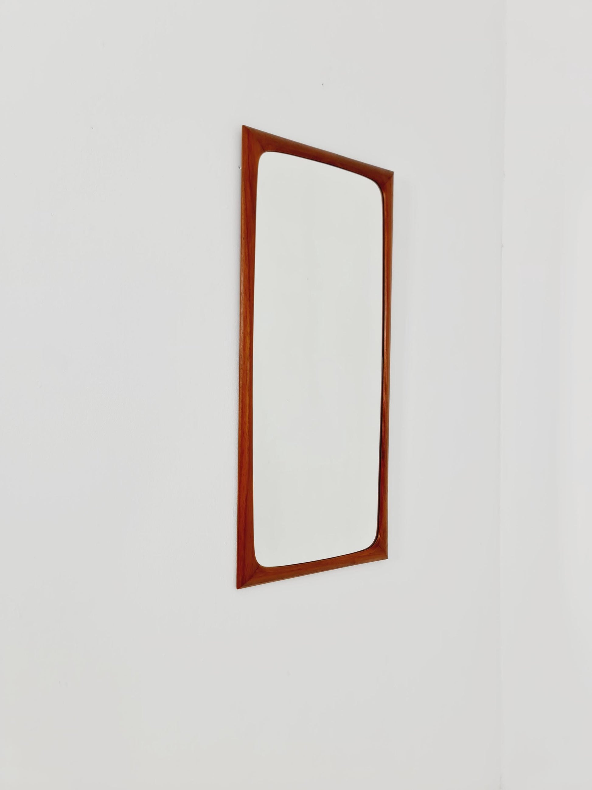 Teak Danish mid-century Modern wall-mounted mirror, 1960s