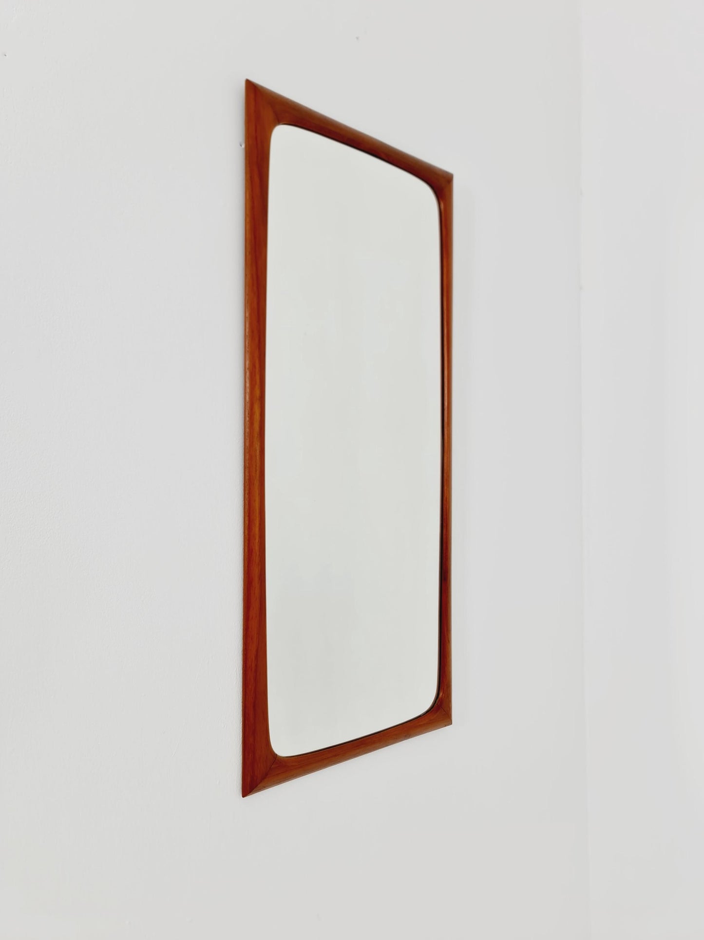 Teak Danish mid-century Modern wall-mounted mirror, 1960s
