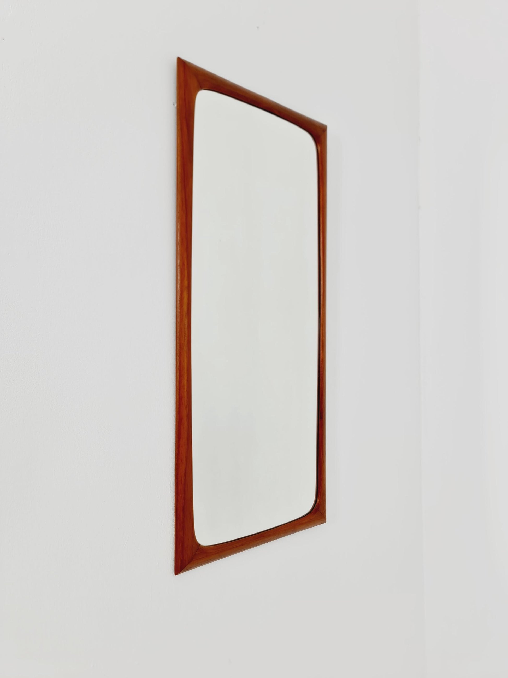 Teak Danish mid-century Modern wall-mounted mirror, 1960s