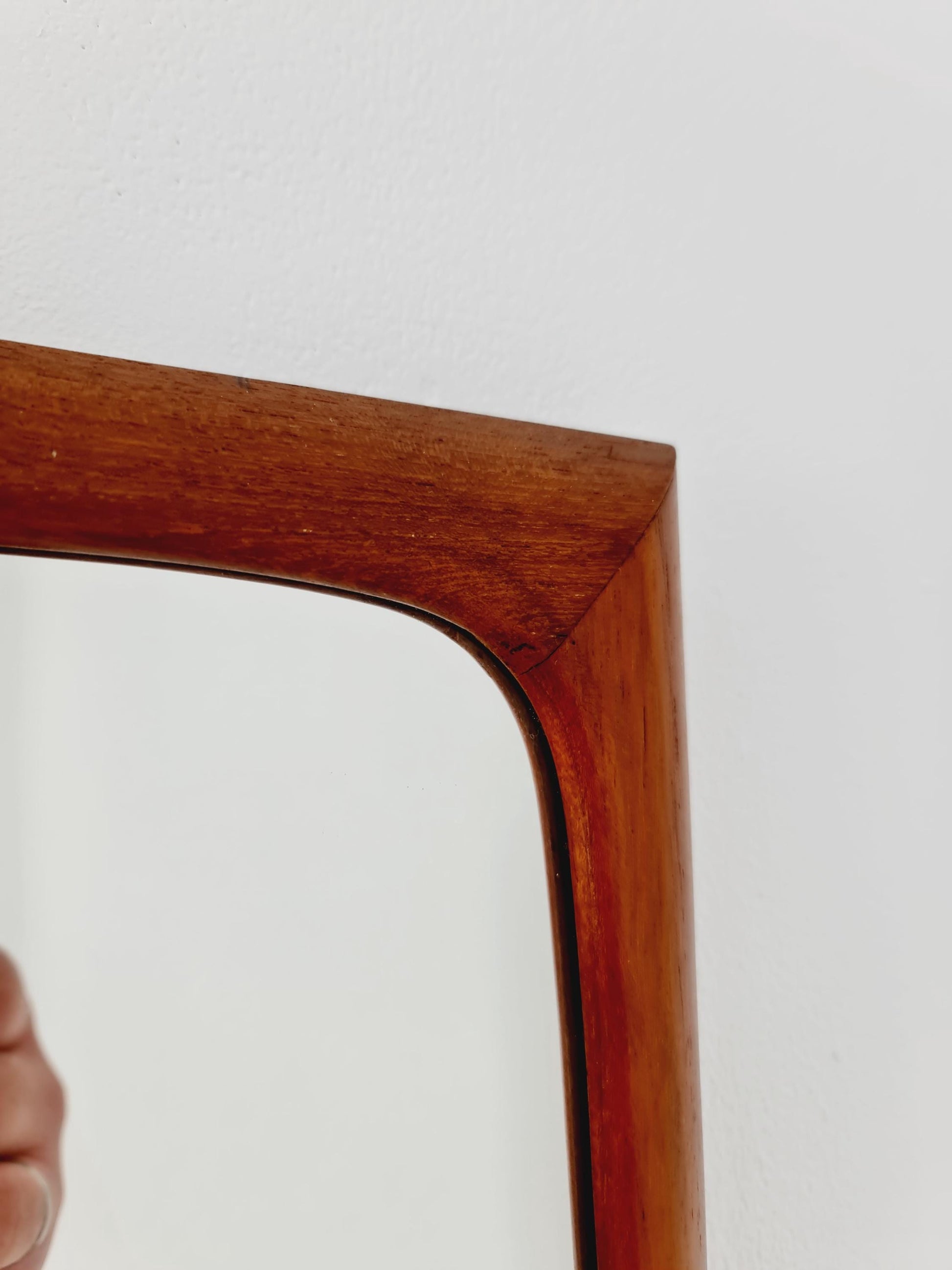 Teak Danish mid-century Modern wall-mounted mirror, 1960s