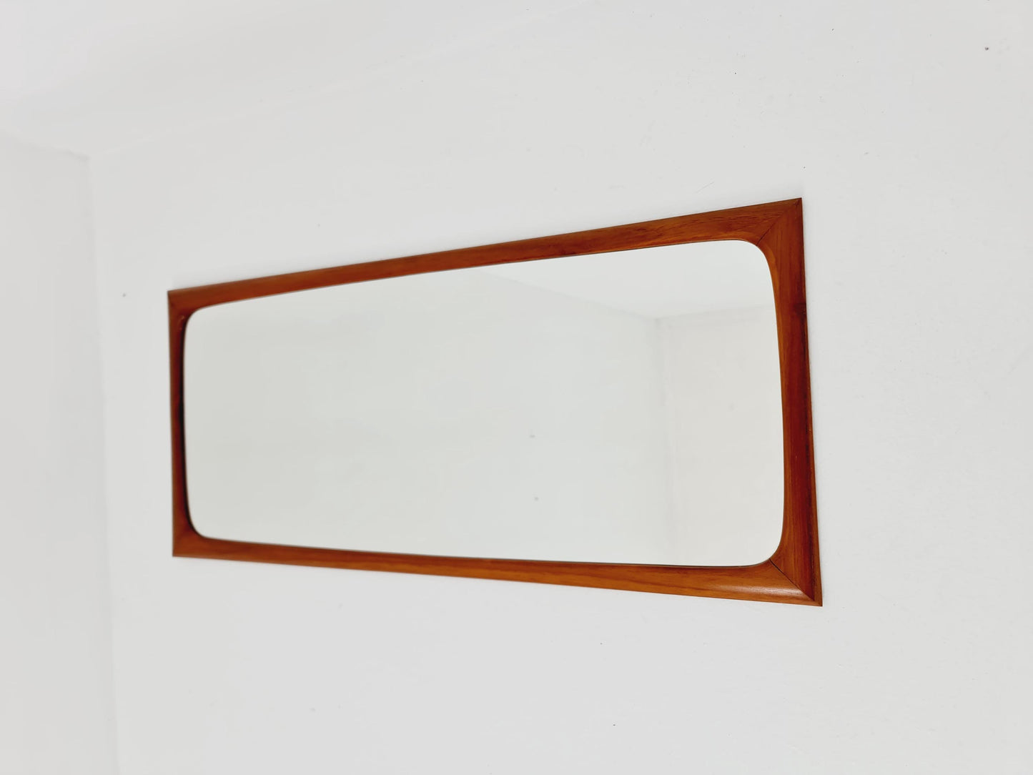Teak Danish mid-century Modern wall-mounted mirror, 1960s