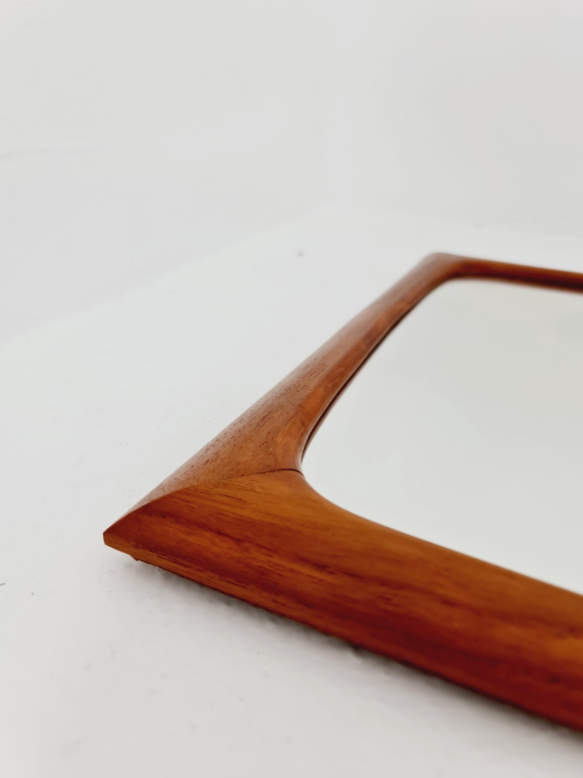 Teak Danish mid-century Modern wall-mounted mirror, 1960s