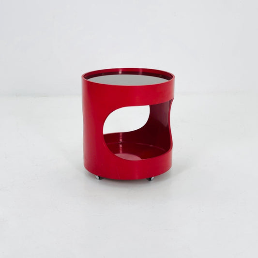 Space Age Side Table "Luna"Model 2492 with smoked Glass Top by Opal, Germany 1970s