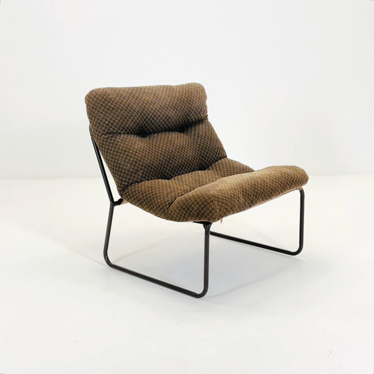 Mid-Century Pixi Lounge Chair by Gillis Lundgren for IKEA, 1970s – Retro Brown Chair with Tubular Frame