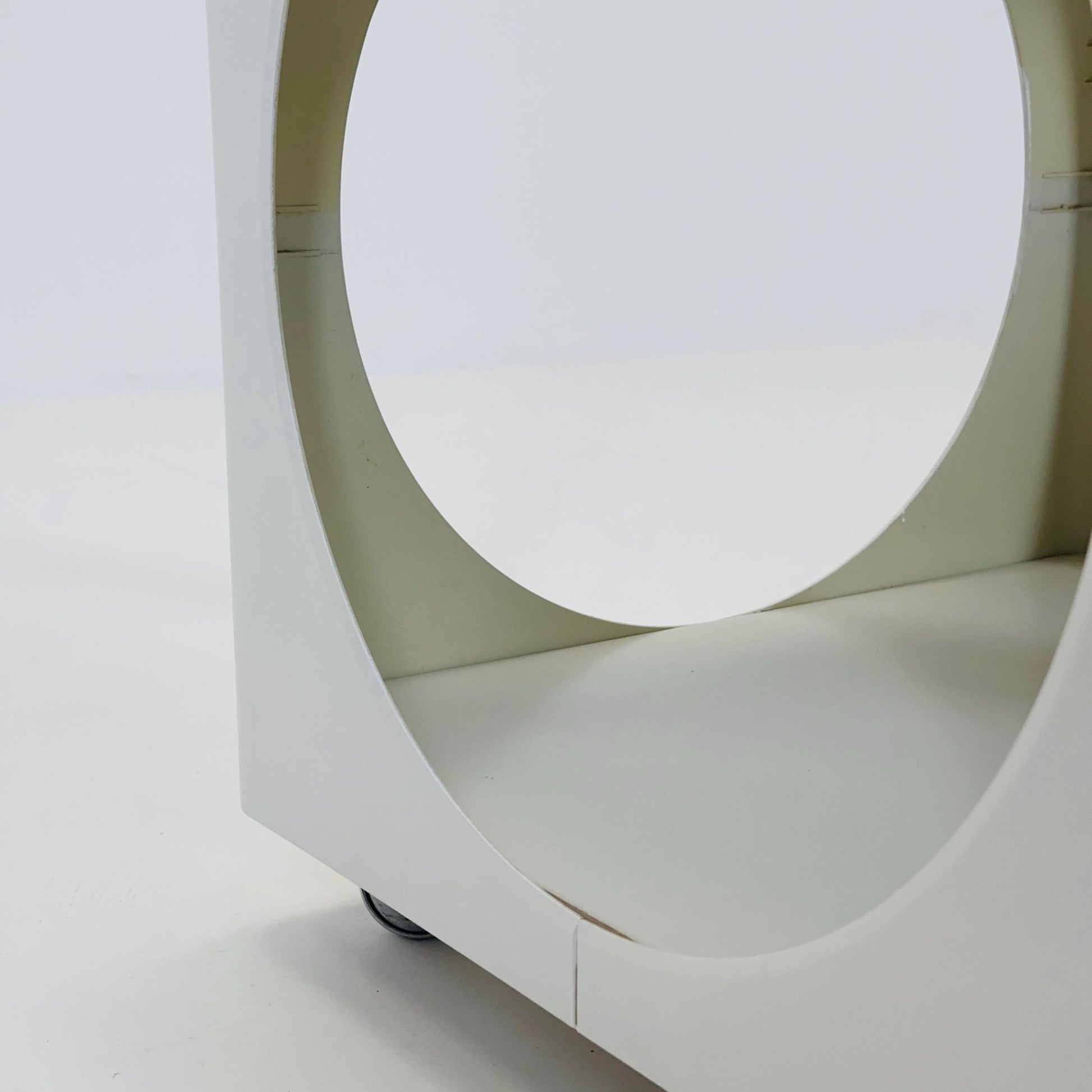 Mid century Cubic space age white coffee club table 1970s Germany