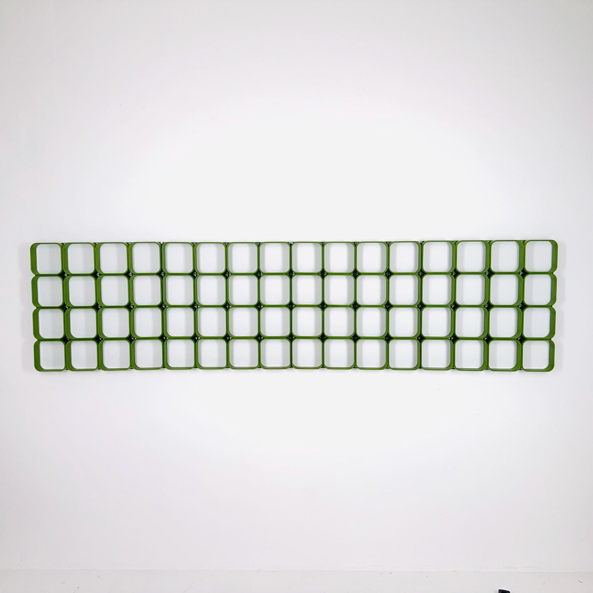 Set of 4 space age green square Plastic Wall or Ceiling Panels system Switzerland 1970s