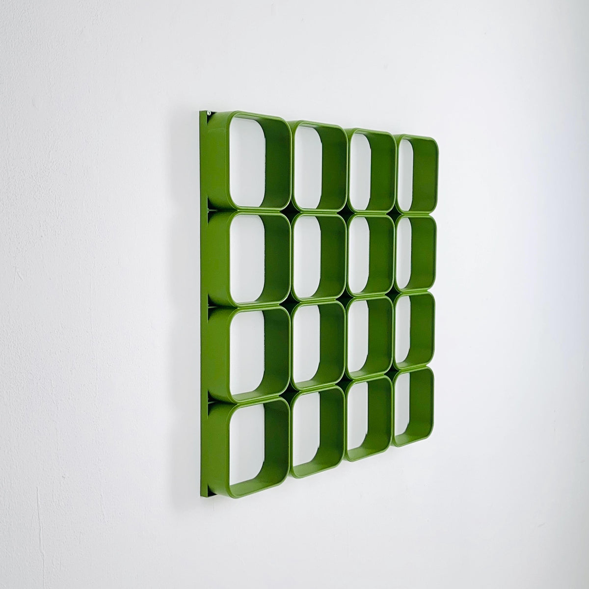 1 of 60 Space age green Plastic Wall or Ceiling Panels system Switzerland 1970s