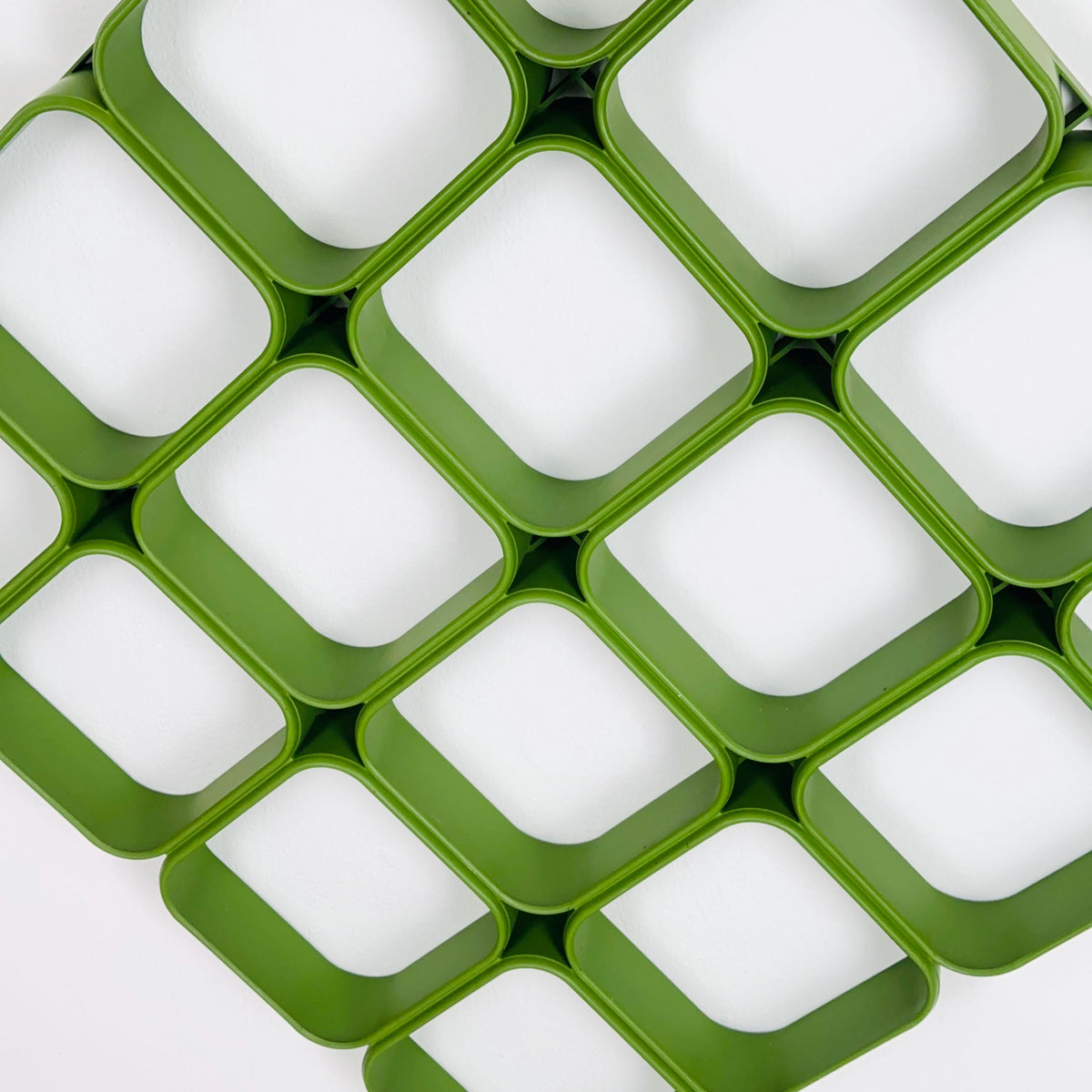 1 of 60 Space age green Plastic Wall or Ceiling Panels system Switzerland 1970s