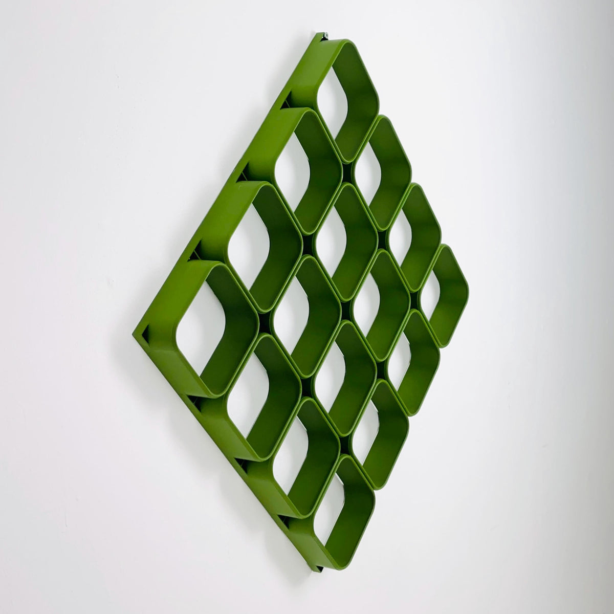 1 of 60 Space age green Plastic Wall or Ceiling Panels system Switzerland 1970s