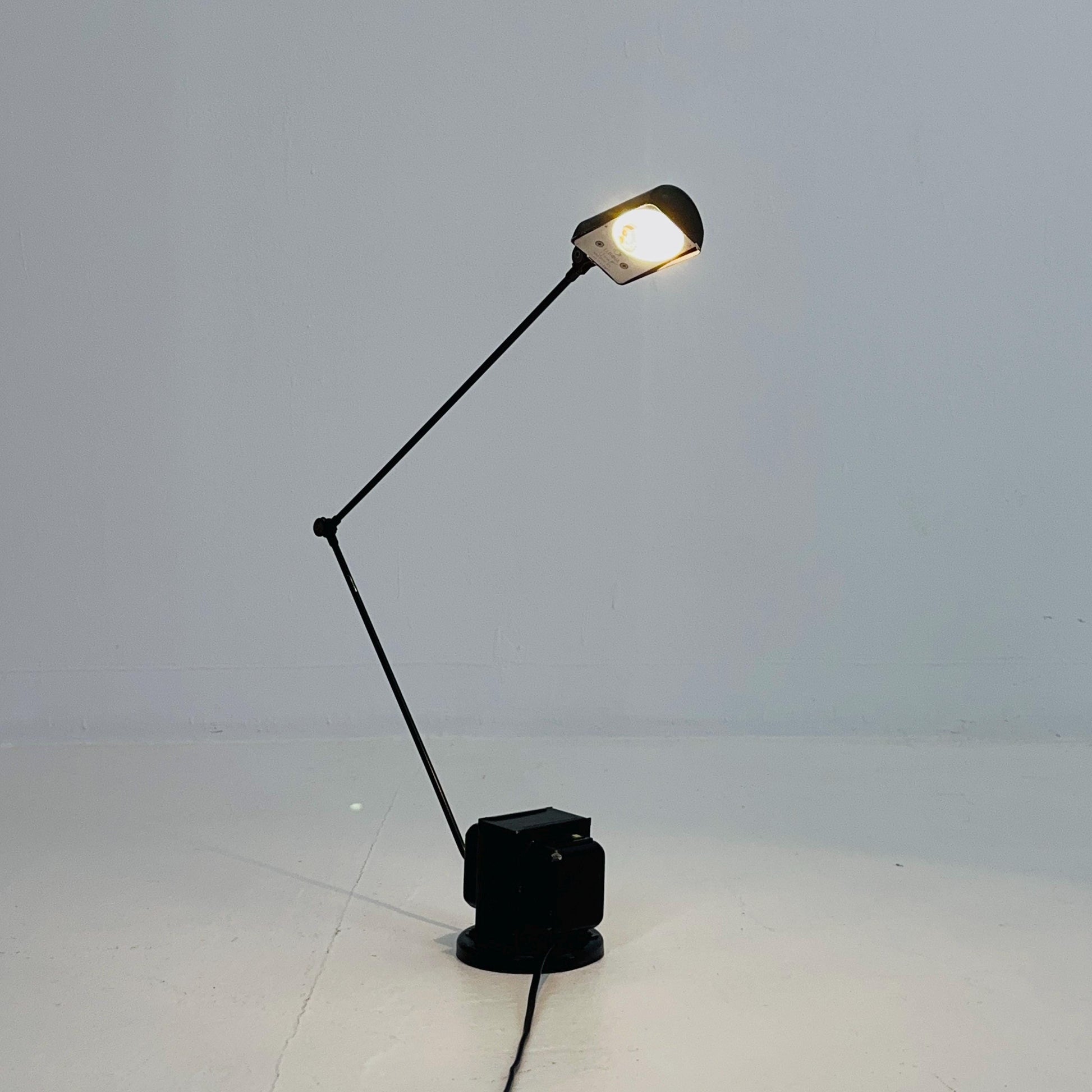 Mid century Daphine black Table Lamp by Tommaso Cimini for Lumina – Italy, 1980s
