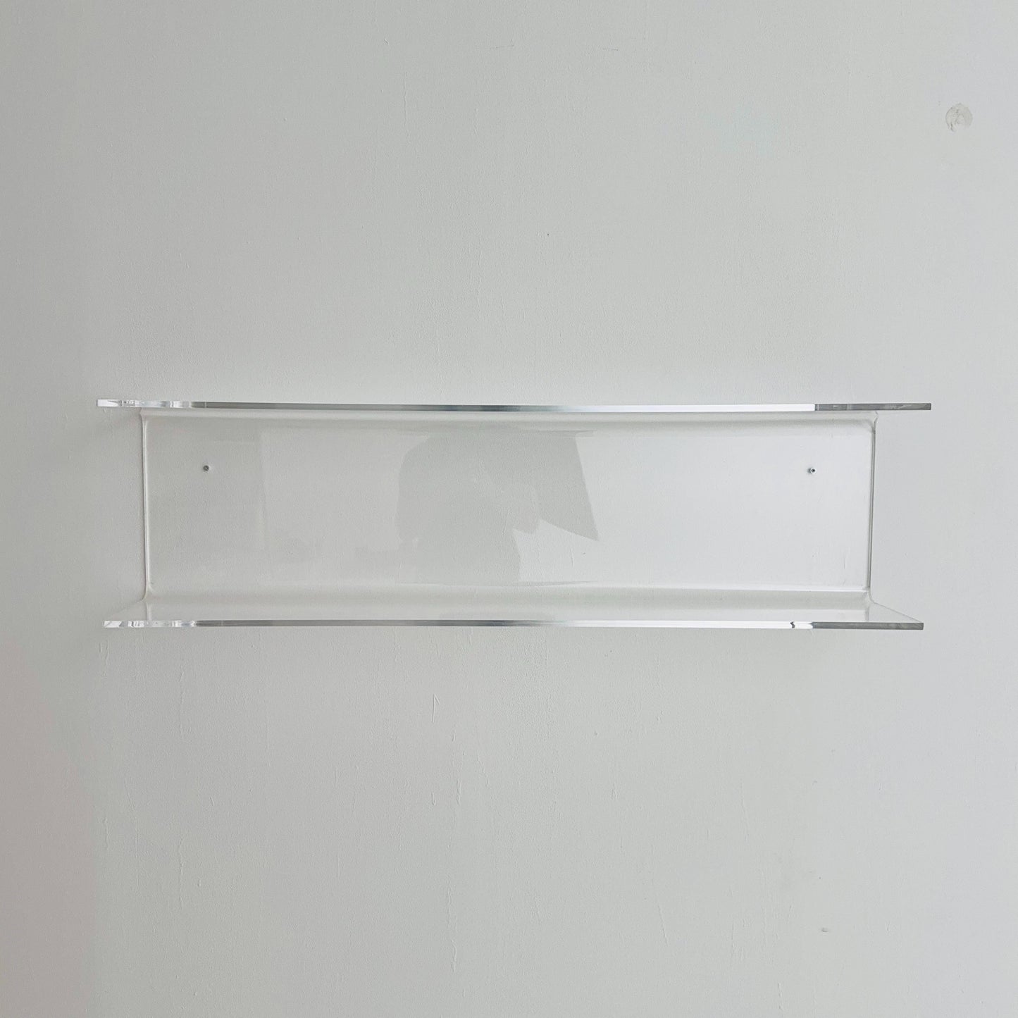 1 of 2 Space Age Plexiglass Wall Shelf — Large Transparent Acrylic Display Vintage 1970s Italy
