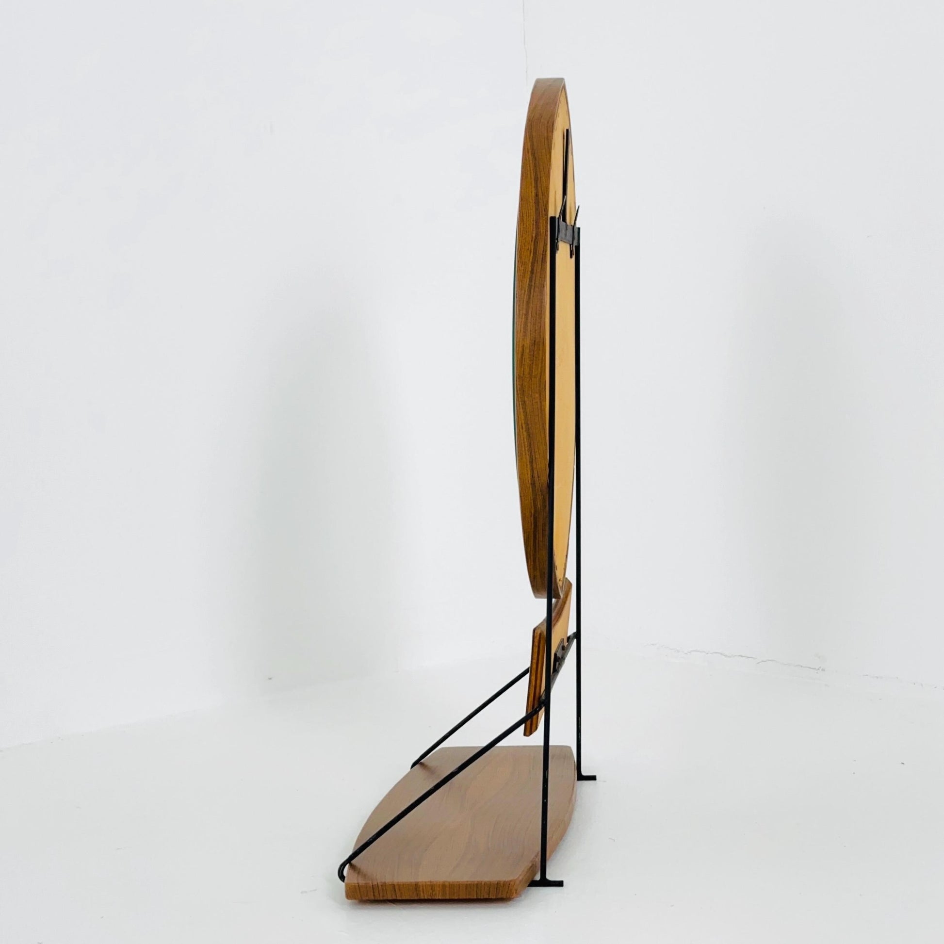 Mid century Italian wall Mirror with Suspended Shelf by Pleto CC, Italy 1960s