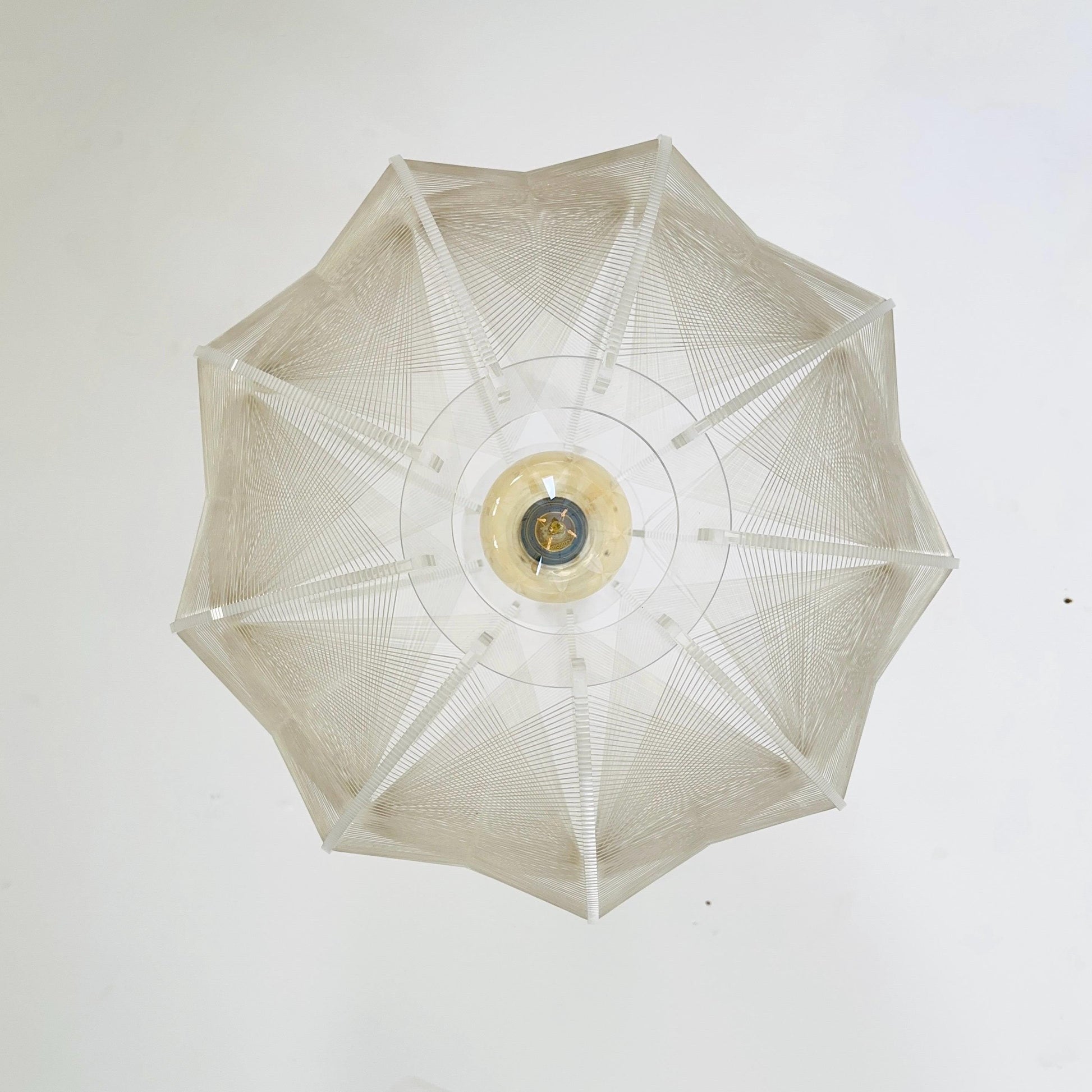 Mid‑Century Modern Space‑Age Paul Secon “Sompex” Nylon String Pendant Lamp | 1970s Germany