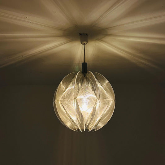 Mid‑Century Modern Space‑Age Paul Secon “Sompex” Nylon String Pendant Lamp | 1970s Germany