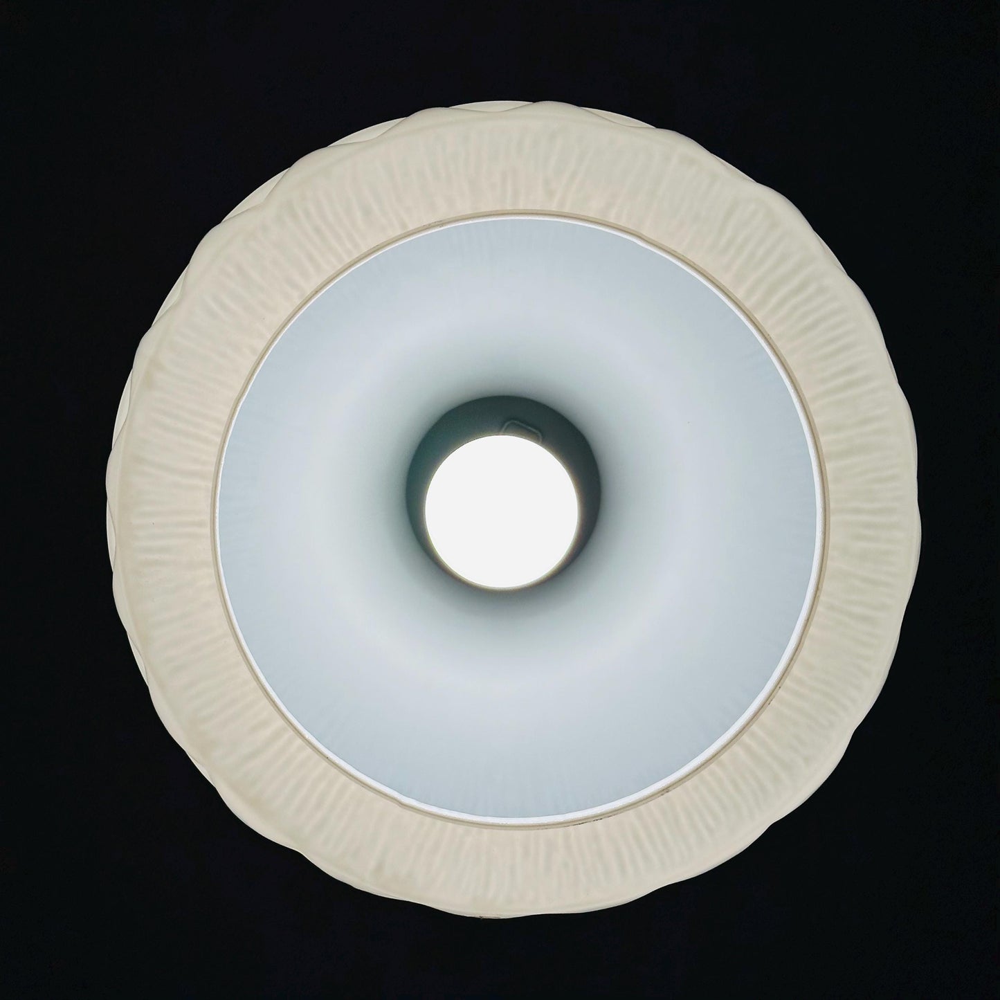 Mid century opaline glass pendant lamp from Peill & Putzler, Germany 1970s