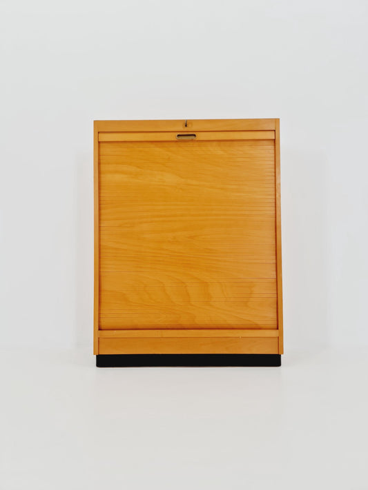 Bauhaus German roll document cabinet Wood by Koncord Möbel , 1930s