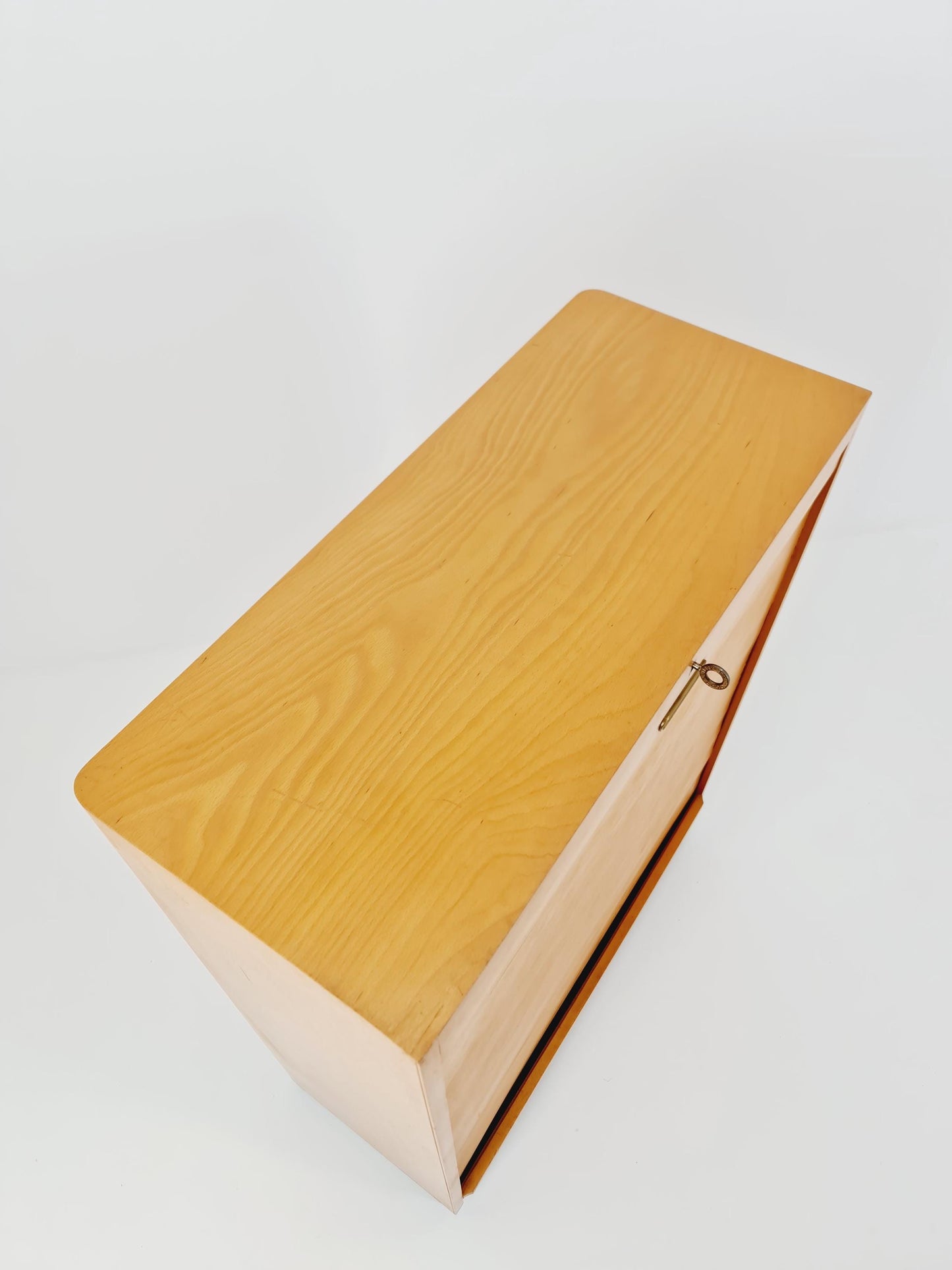 Bauhaus German roll document cabinet Wood by Koncord Möbel , 1930s