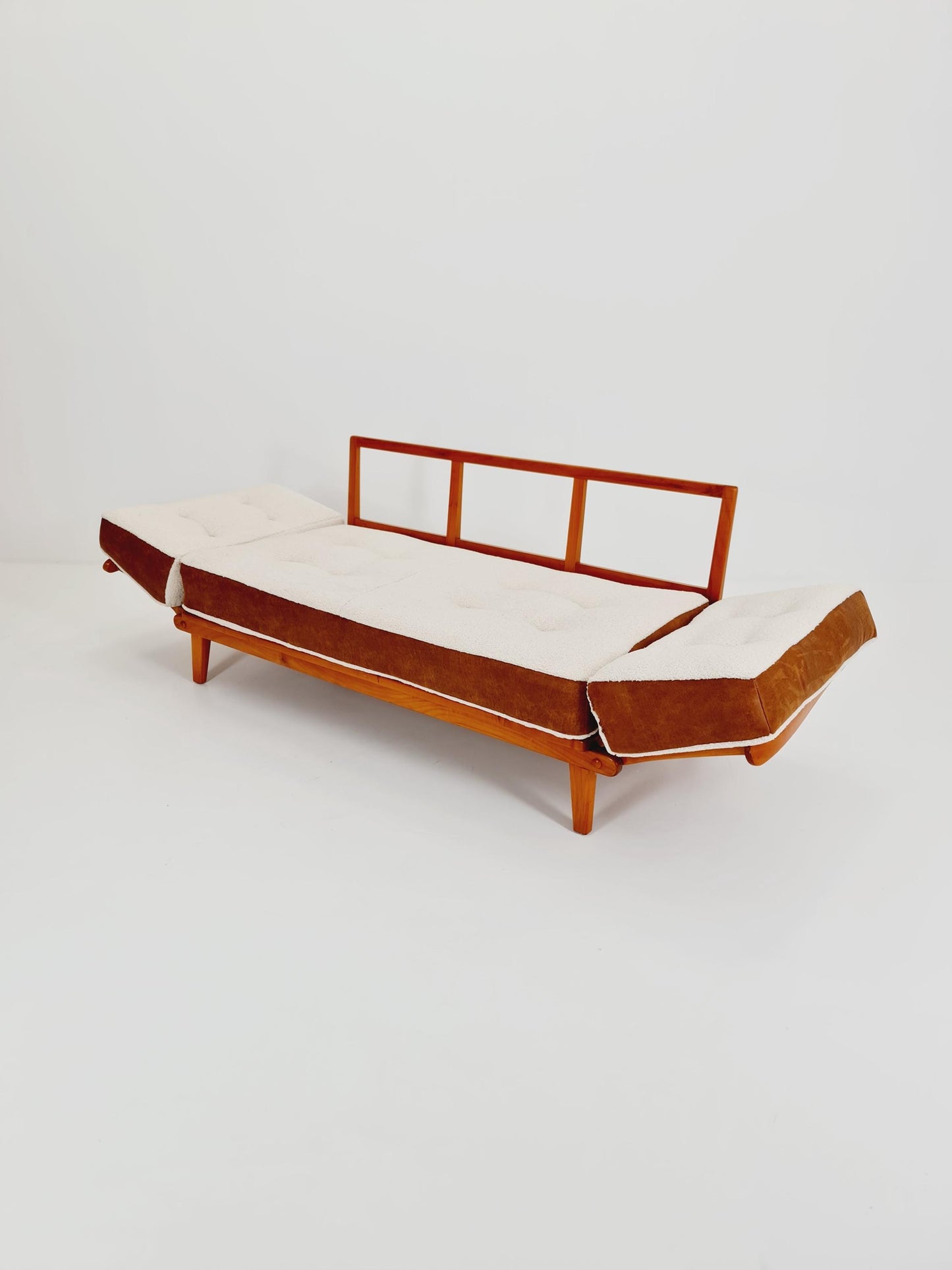 Midcentury Stella Sofa Ash wood Daybed by Walter Knoll , Germany, 1950s