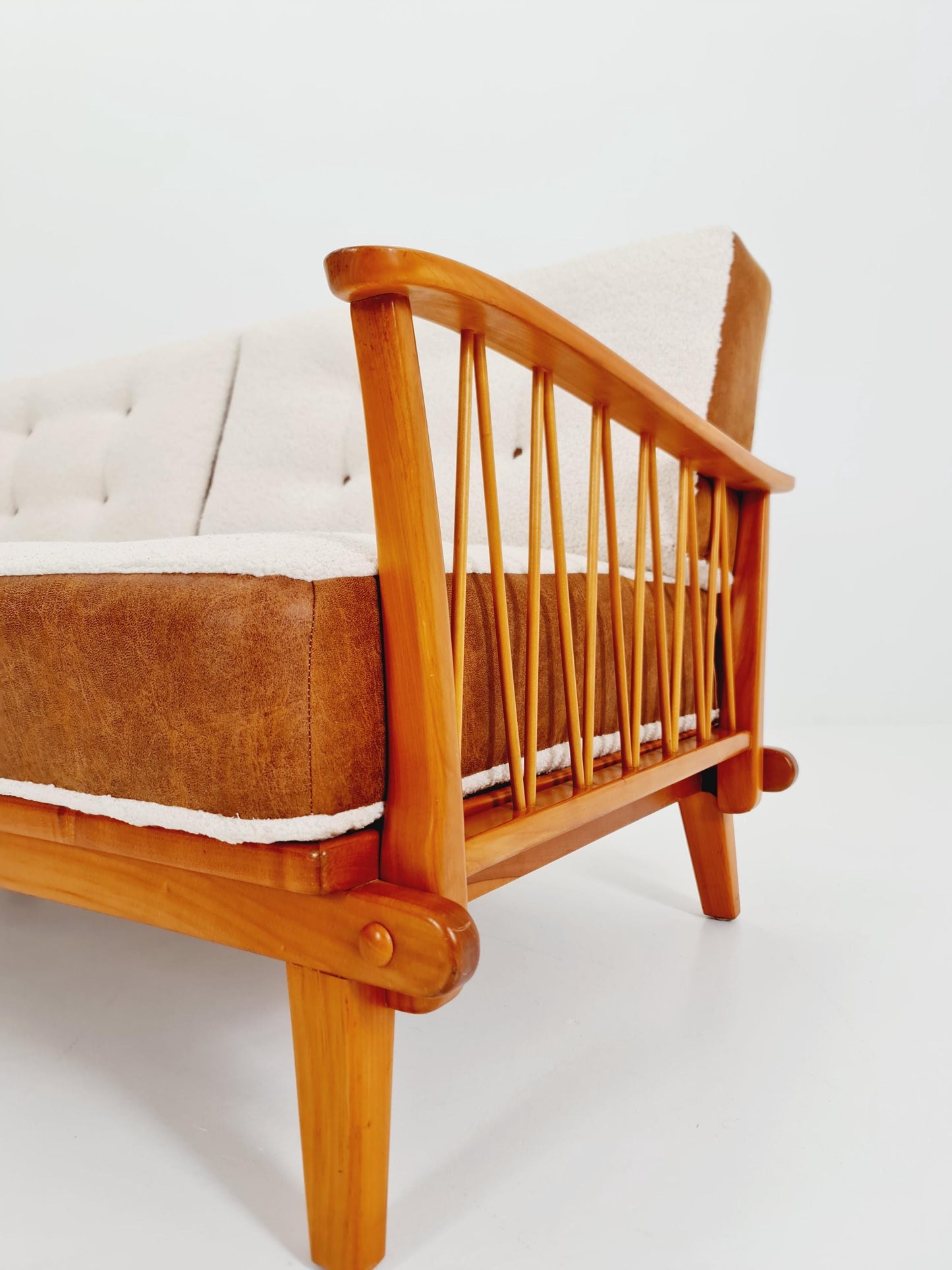 Midcentury Stella Sofa Ash wood Daybed by Walter Knoll , Germany, 1950s