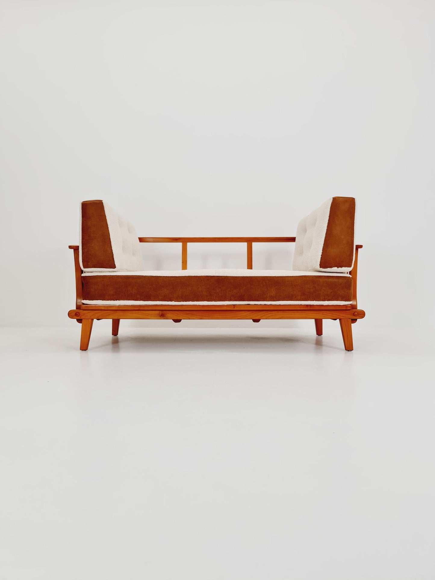 Midcentury Stella Sofa Ash wood Daybed by Walter Knoll , Germany, 1950s
