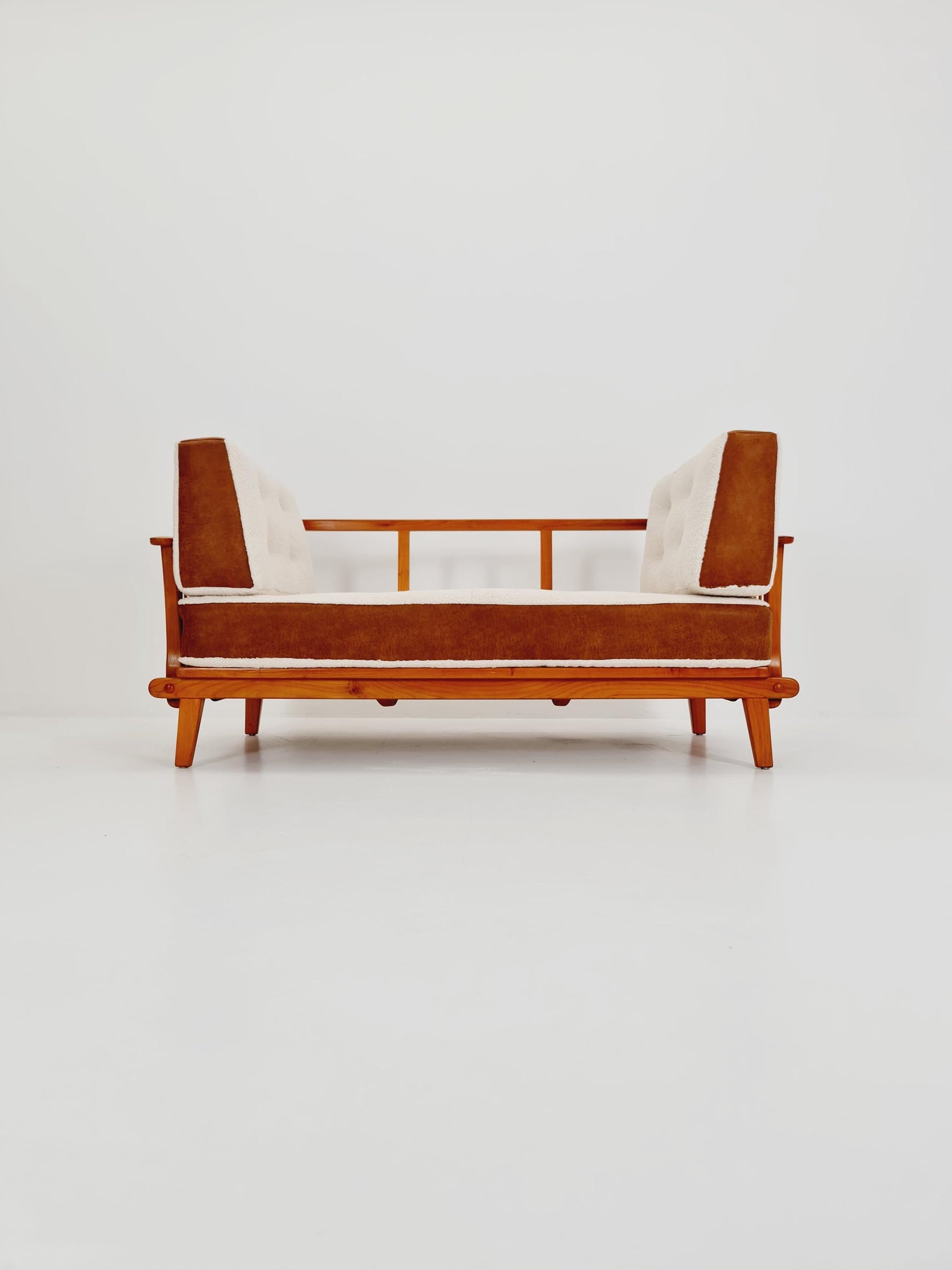 Midcentury Stella Sofa Ash wood Daybed by Walter Knoll , Germany, 1950s