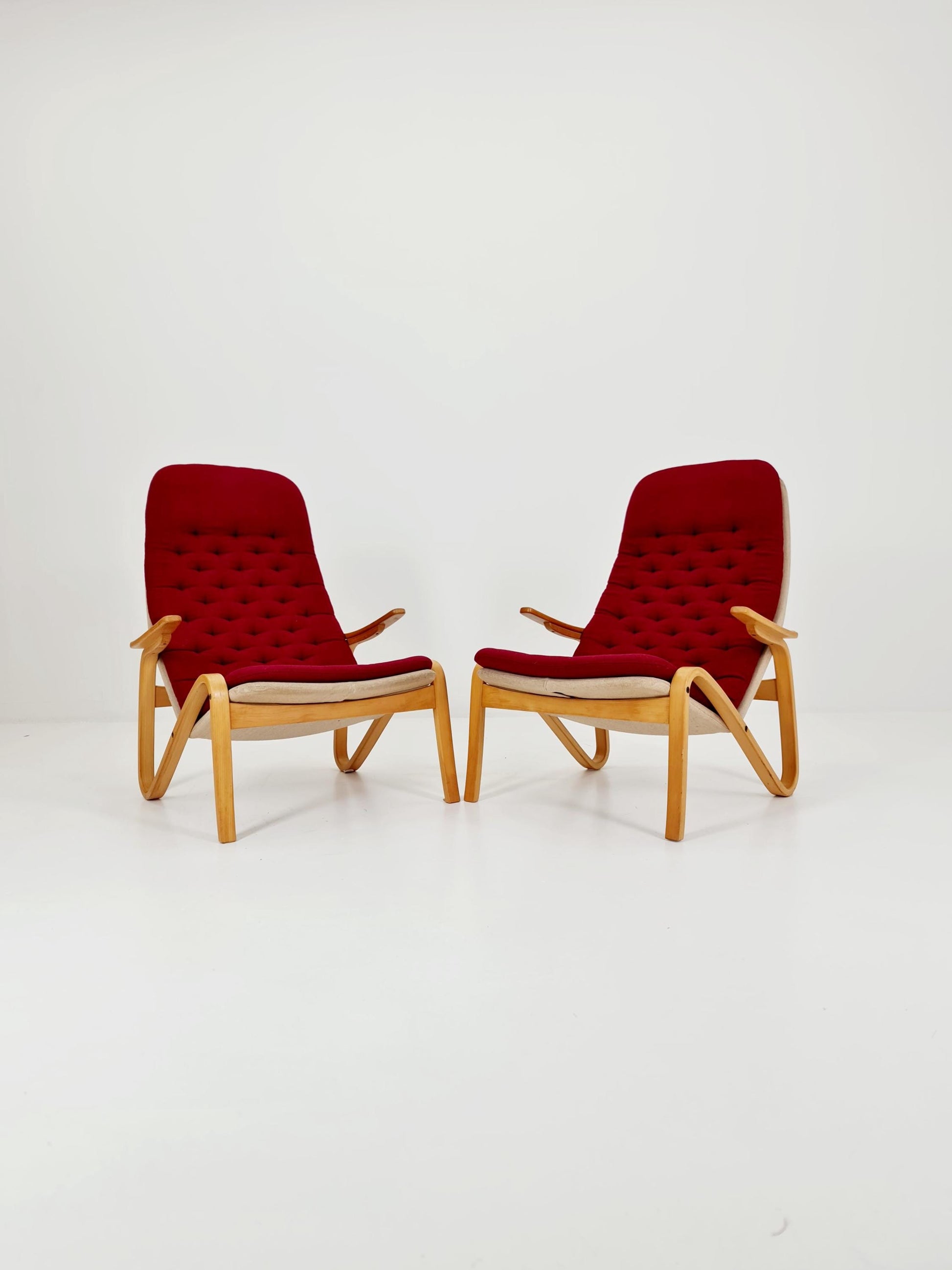 Swedish Midcentury armchair Metro by Sam of 2Larsson for Dux , 1960s, set
