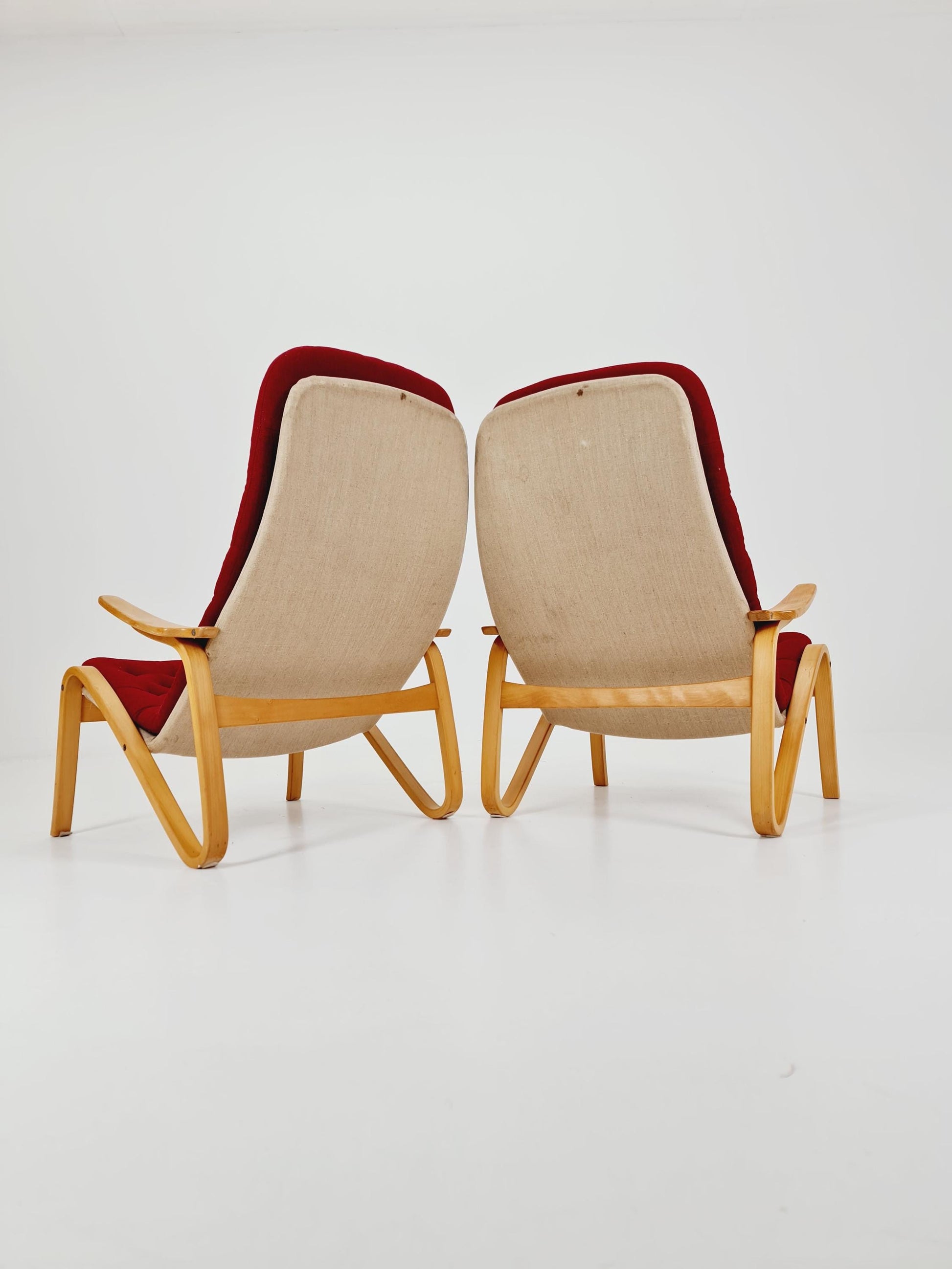 Swedish Midcentury armchair Metro by Sam of 2Larsson for Dux , 1960s, set