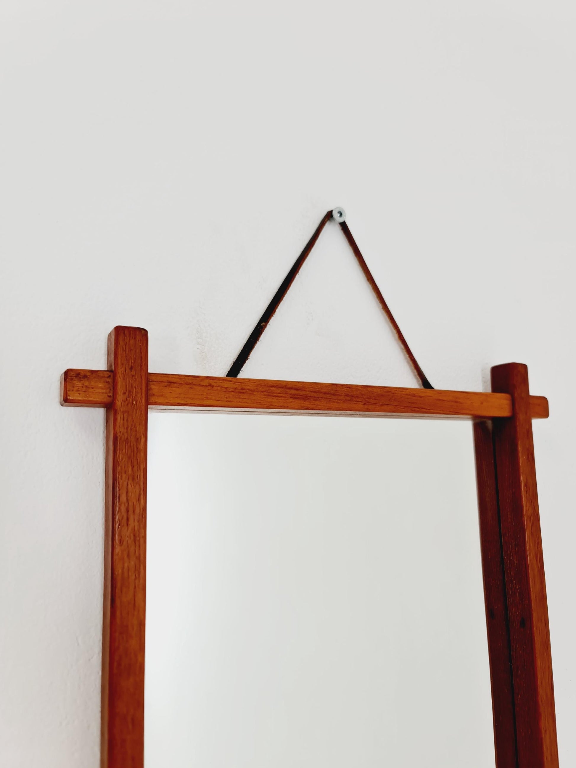 Original Teak Danish mirror with beautiful shelf from the 60s the mirror.