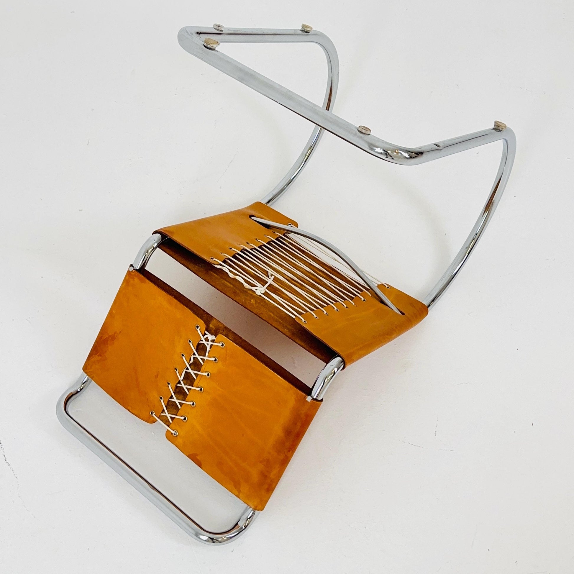 1 of 8 Bauhaus Mid-Century Modern Mies van der Rohe MR 10 Chair , 1980s Italy