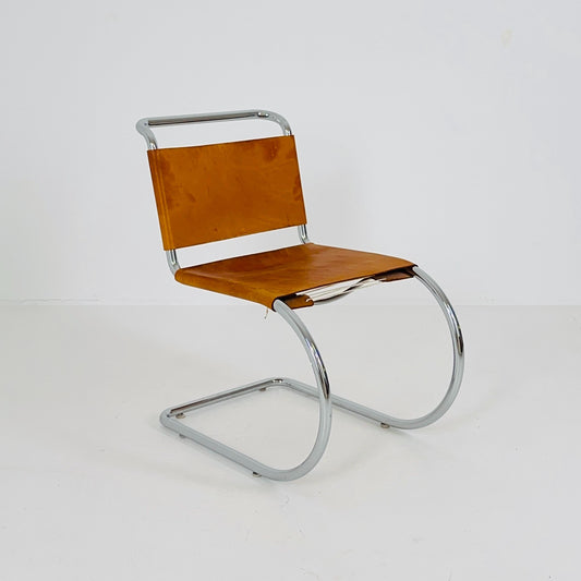 1 of 8 Bauhaus Mid-Century Modern Mies van der Rohe MR 10 Chair , 1980s Italy