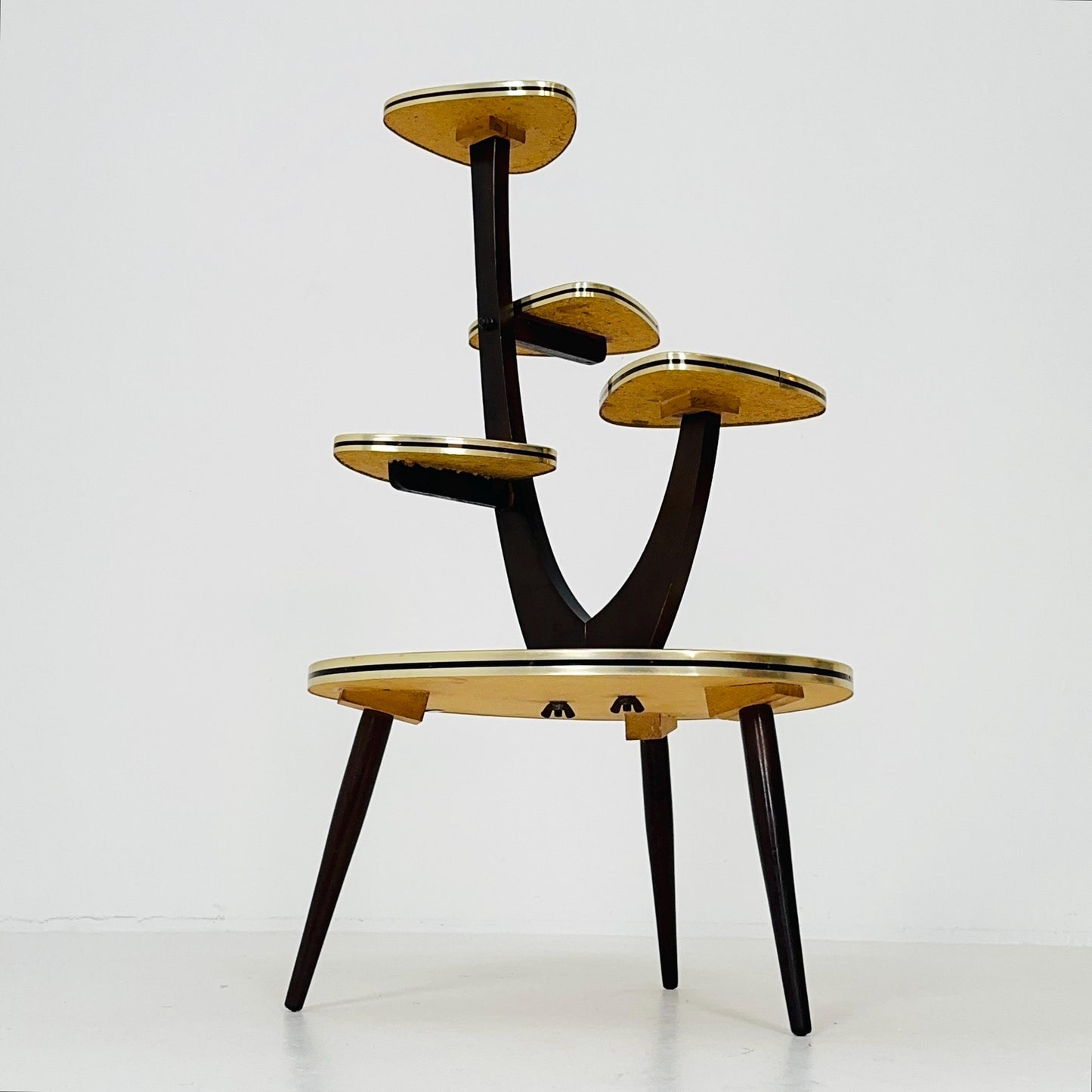 Rare Original Mid-Century German Plant Stand – 1960s Retro Flower Table Germany
