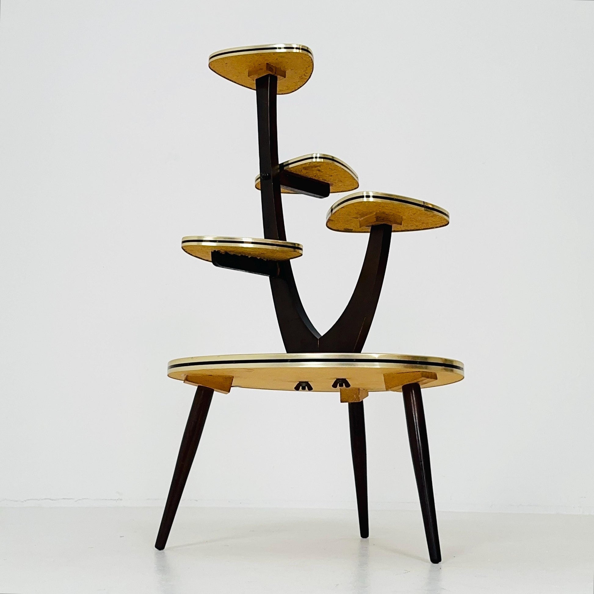Rare Original Mid-Century German Plant Stand – 1960s Retro Flower Table Germany