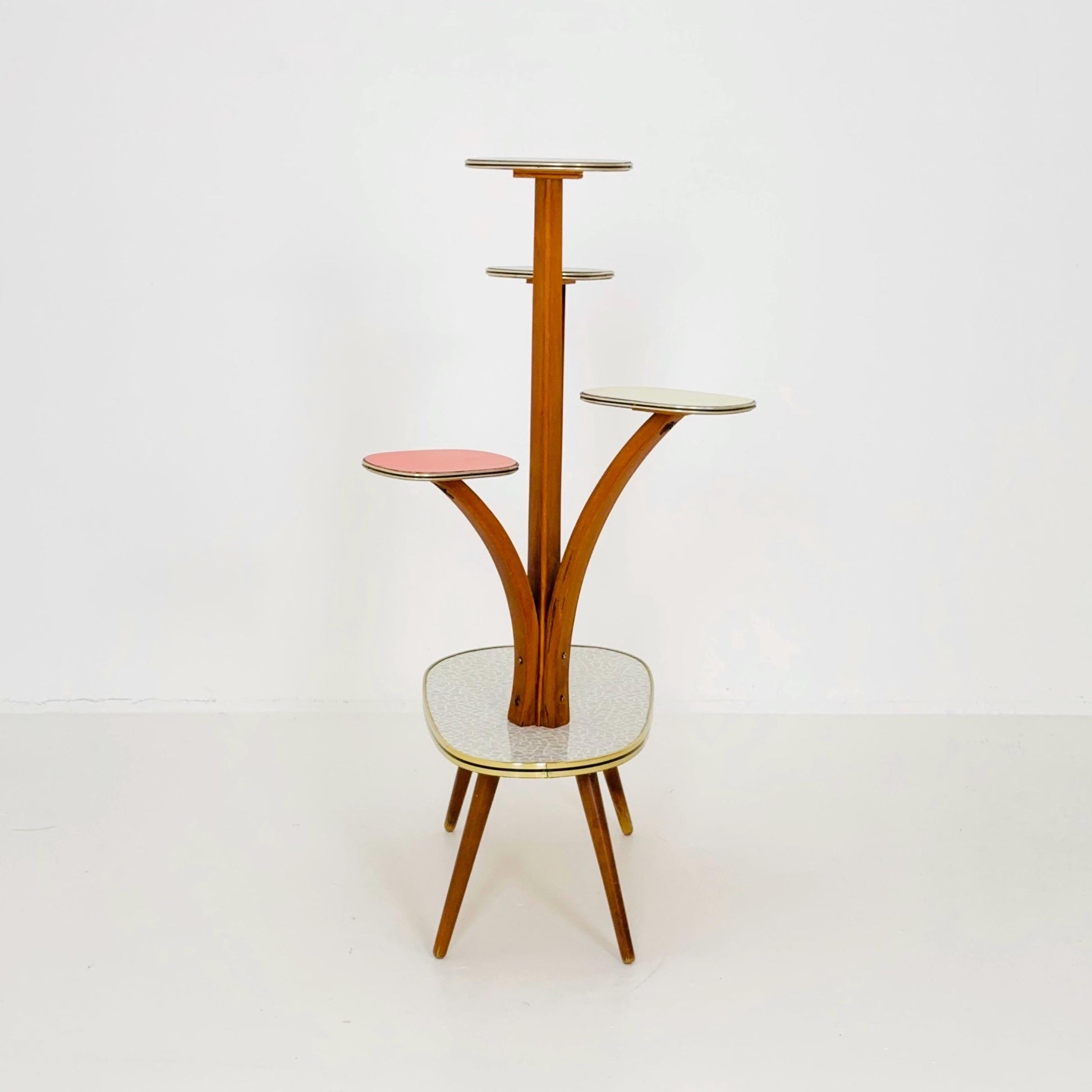 Rare Original Mid-Century German Plant Stand – 1960s Retro Flower Table Germany
