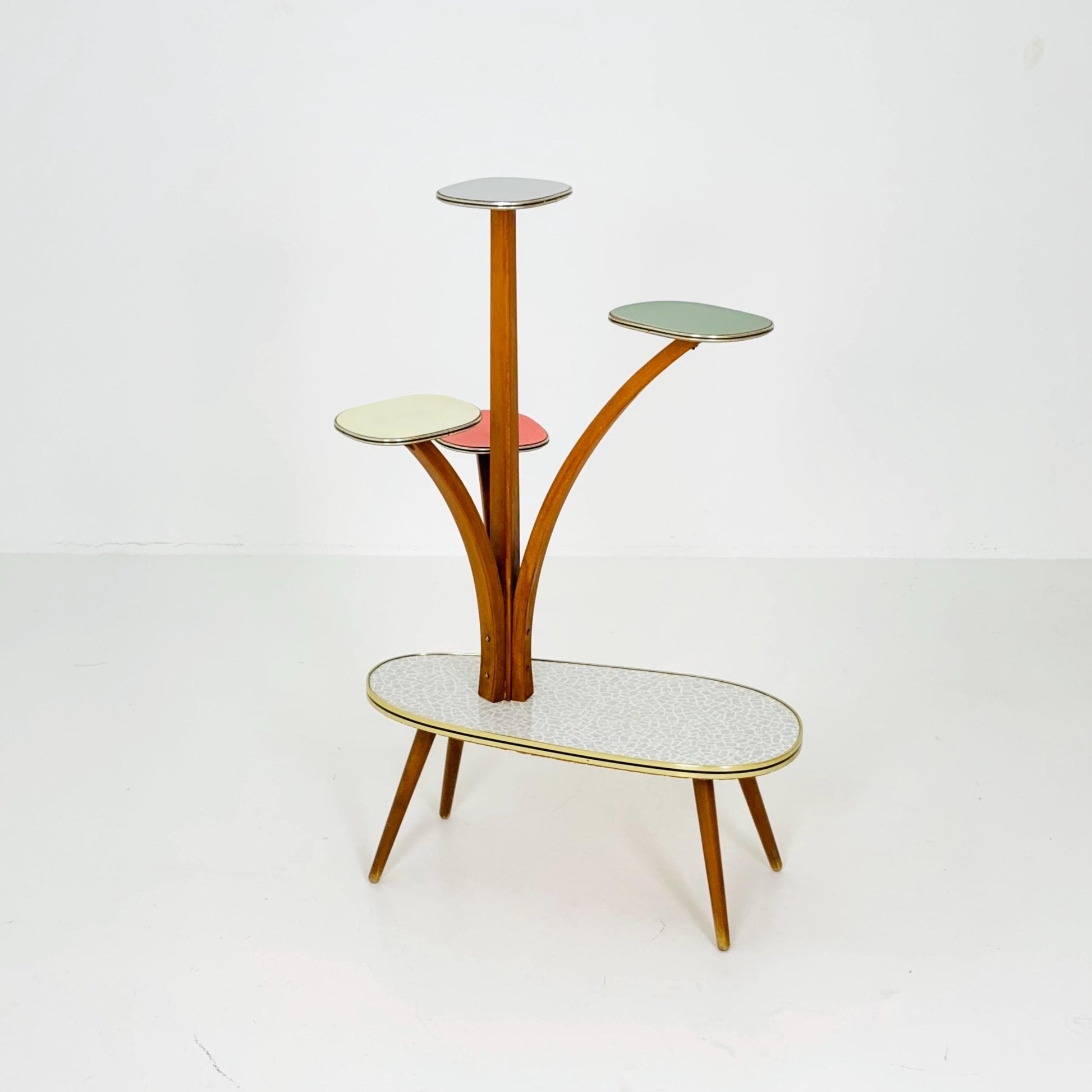 Rare Original Mid-Century German Plant Stand – 1960s Retro Flower Table Germany