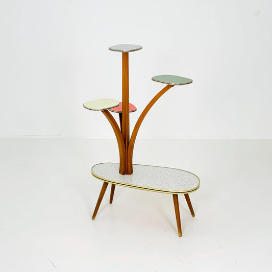 Rare Original Mid-Century German Plant Stand – 1960s Retro Flower Table Germany
