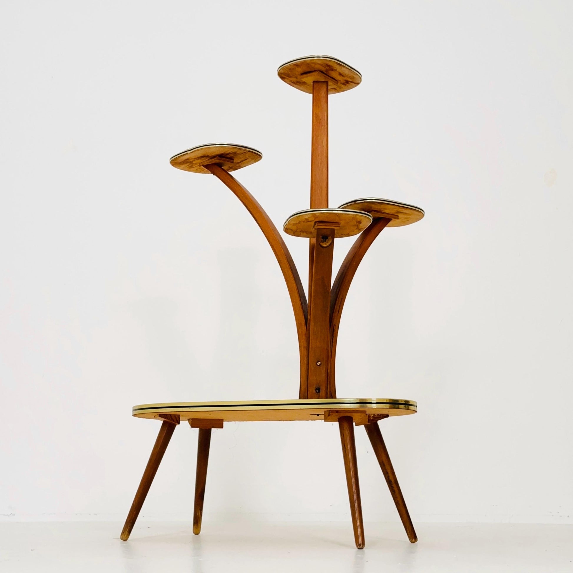 Rare Original Mid-Century German Plant Stand – 1960s Retro Flower Table Germany
