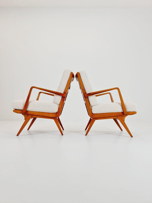 Midcentury easy chairs by Walter Knoll for Knoll Antimott , Germany, 1960s, Set of 2