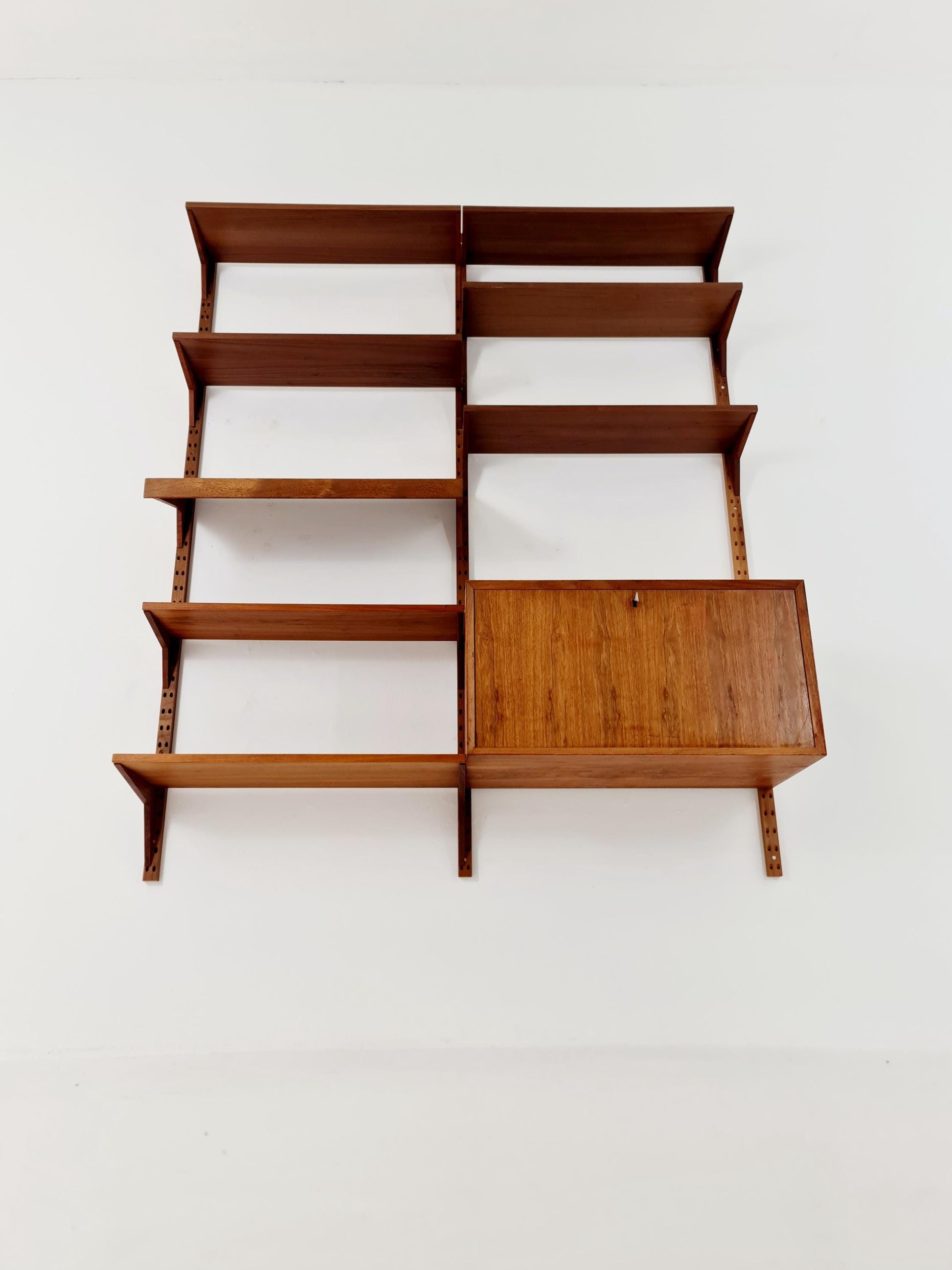 Mid century Danish Walnut Wall Unit with bar cabinet /Desk by Poul Cadovius for Royal,Denmark, 1960s