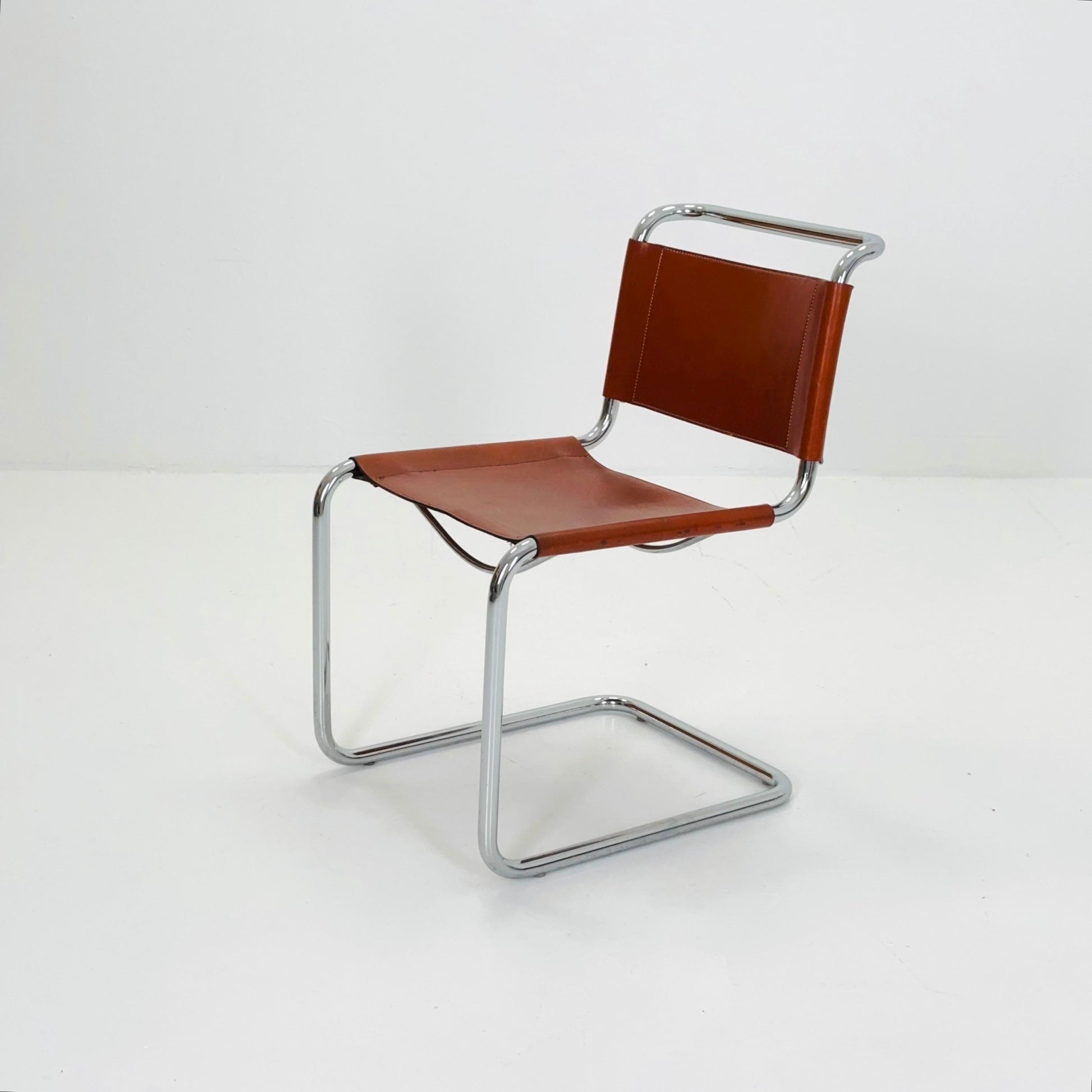 1 of 4 Mid-Century S33 Chair by Mart Stam for Fasem, 1980s Italy