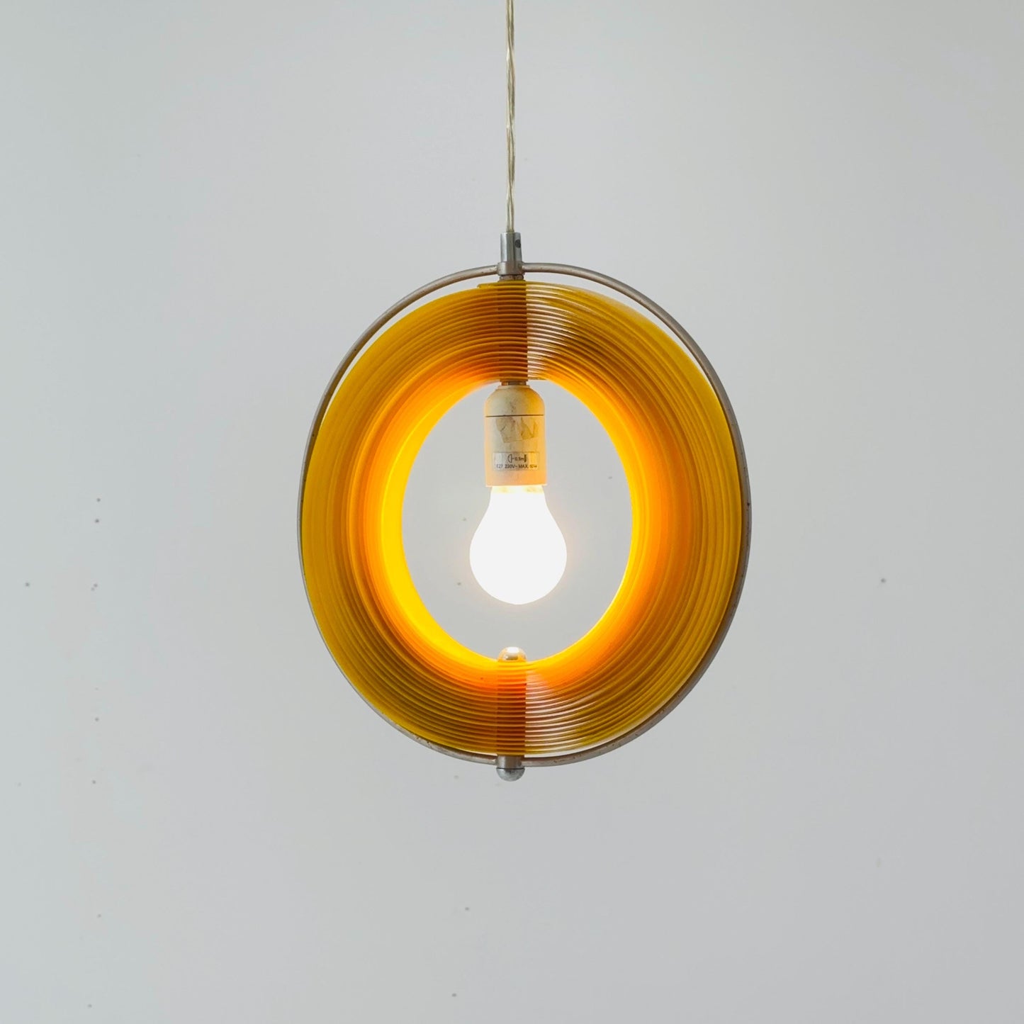 Mid-Century Yellow Moon Pendant Light by Kare Design – 1980s German Space Age Lamp