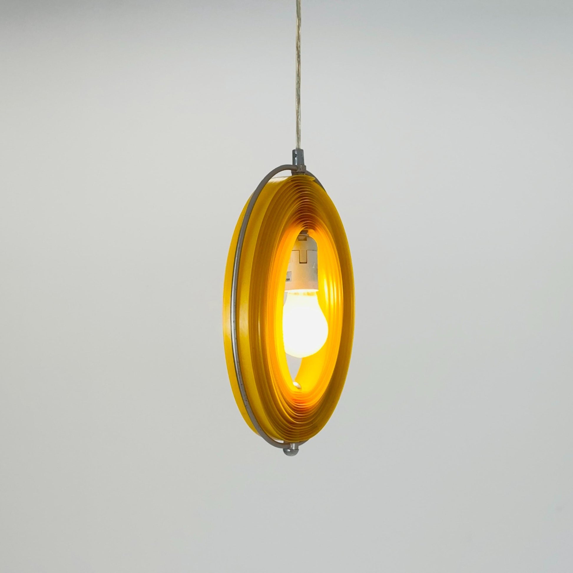 Mid-Century Yellow Moon Pendant Light by Kare Design – 1980s German Space Age Lamp