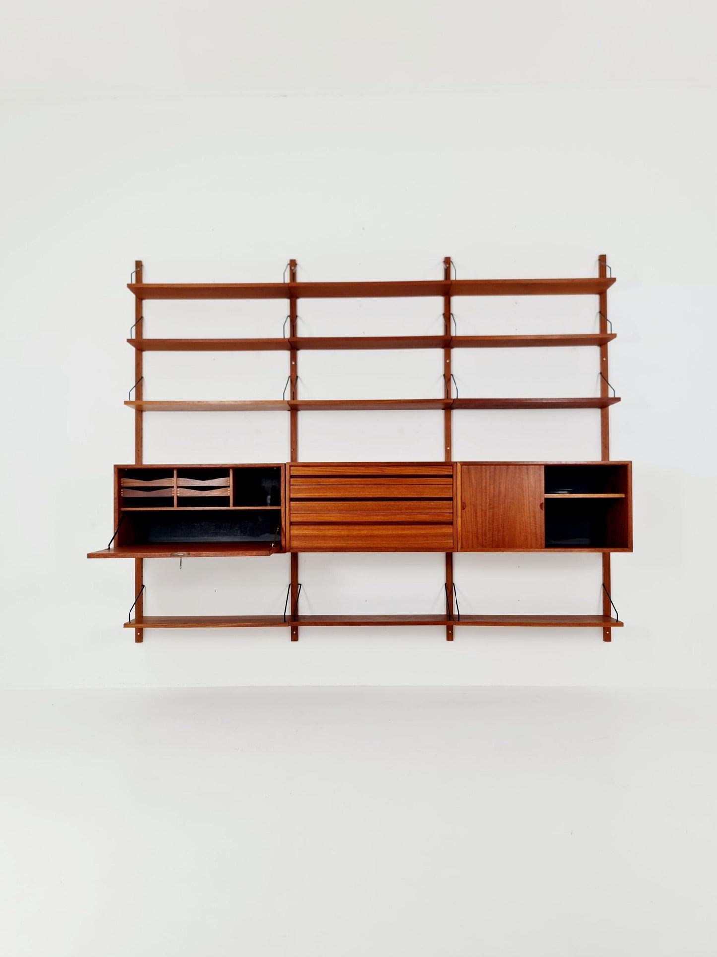 Mid century Danish Teak Wall Unit by Poul Cadovius for Cado, Denmark, 1960s